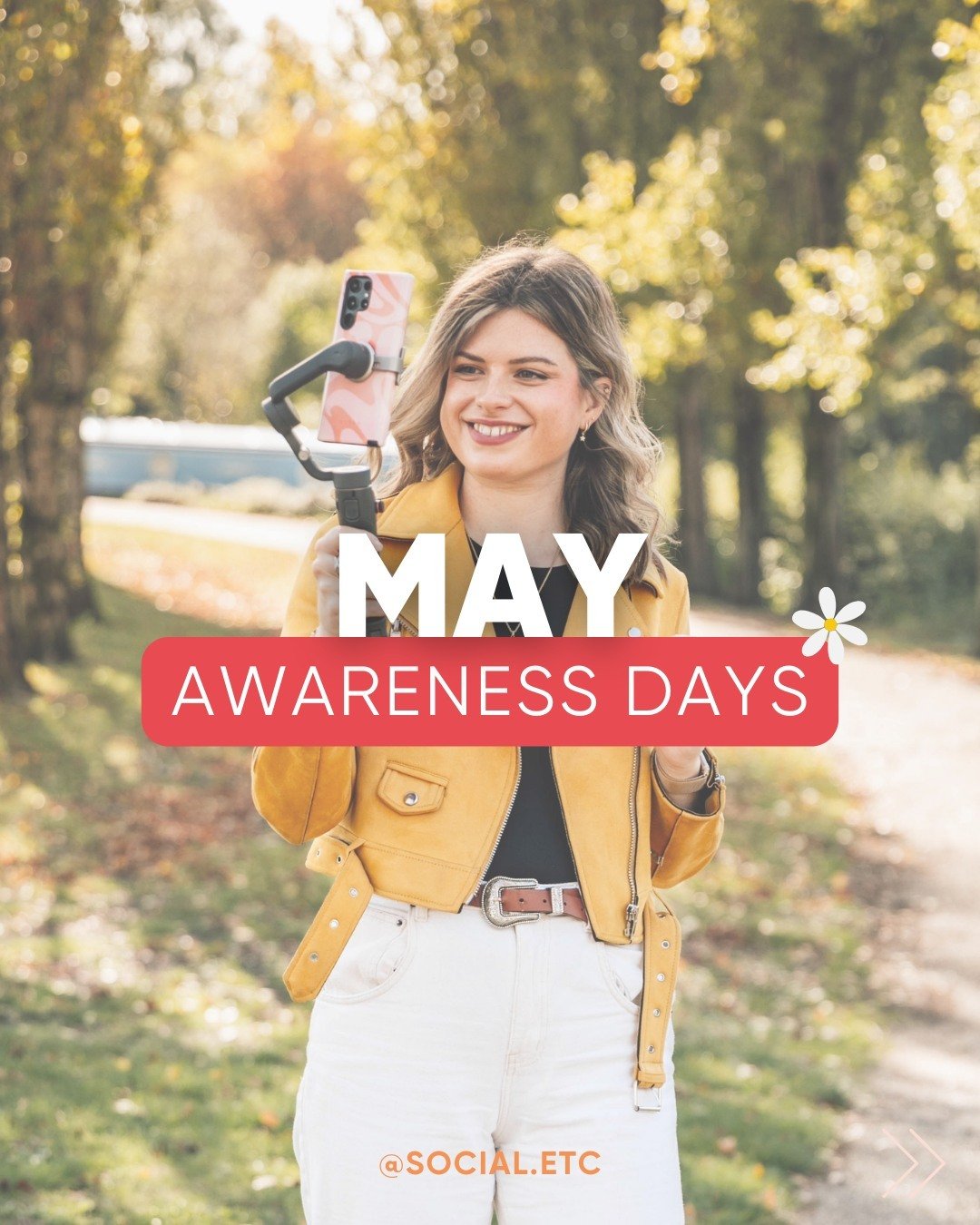 MAY AWARENESS DAYS 🗓️

And just like that, we're in May! With the longer, warmer days finally starting to make an appearance, I want to share some content ideas to make your marketing a breeze.

Check out these easy content ideas for this month, so 