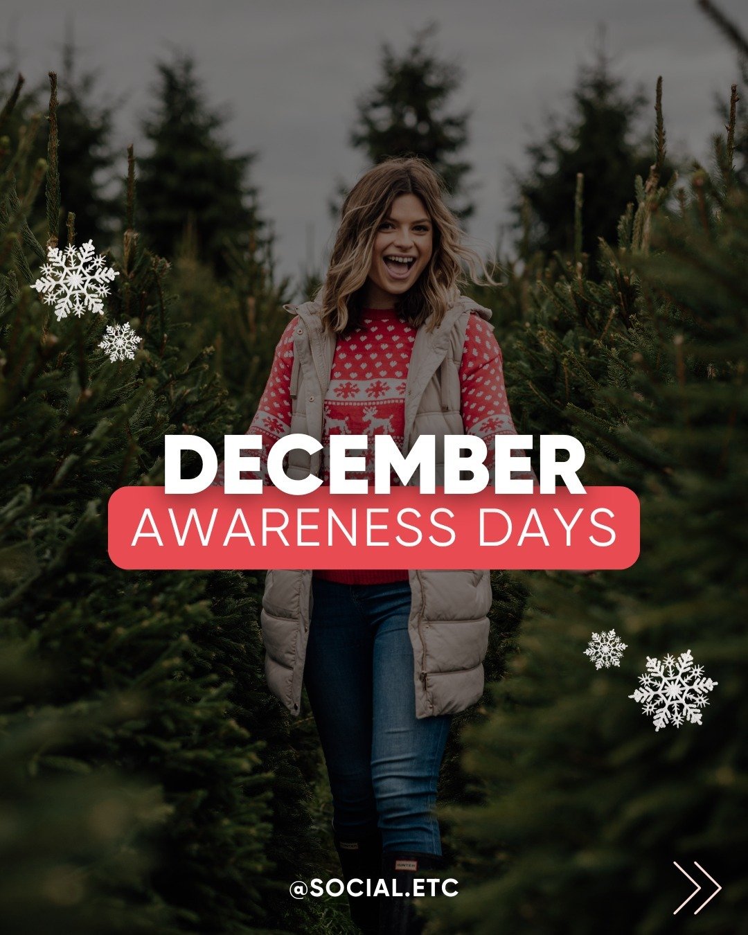 DECEMBER CONTENT CALENDAR 🗓

Are you ready!? We're on the home straight to CHRIIIISTMAS! 🎉

There aren't too many days to note in December, so I'd recommend utilising this time to repurpose top-performing content from 2024 and prepping your socials
