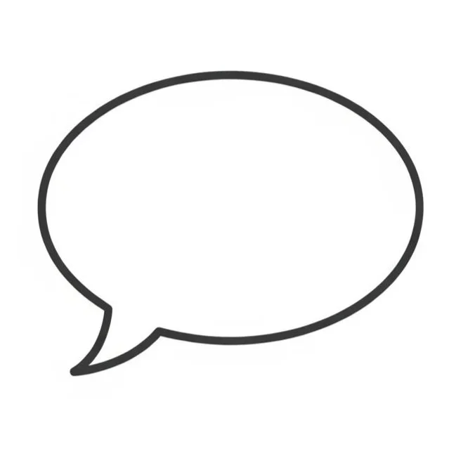 Henkilön profiilikuva puhuen ja puhekupla, jossa kolme pistettä.