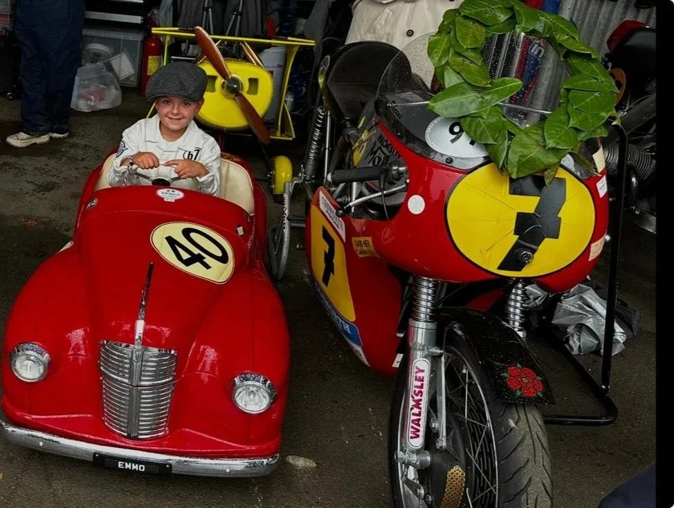 Emmerson's Austin & Barry Sheene's bike