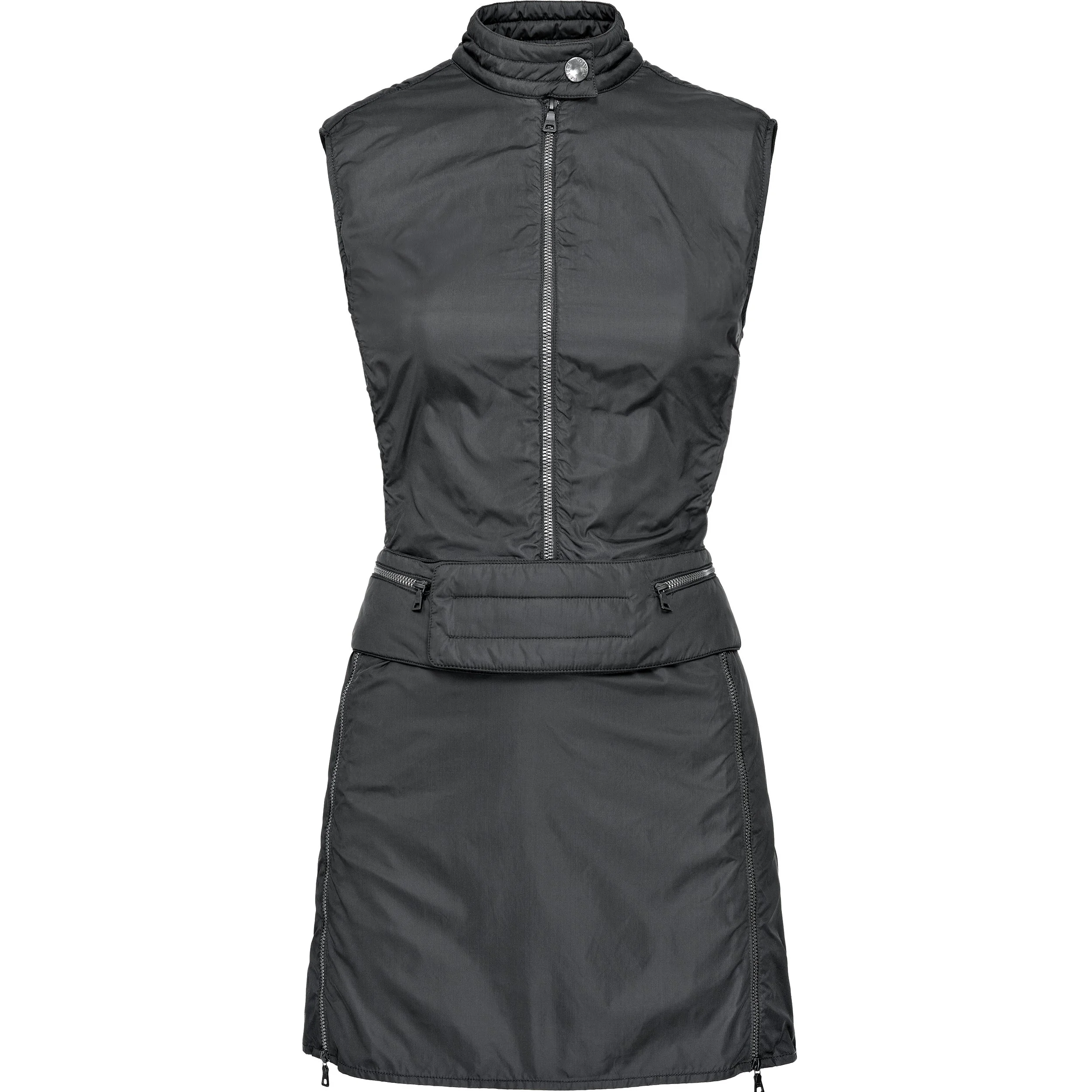 Prada | Sleeveless Zip-Front Belted Dress