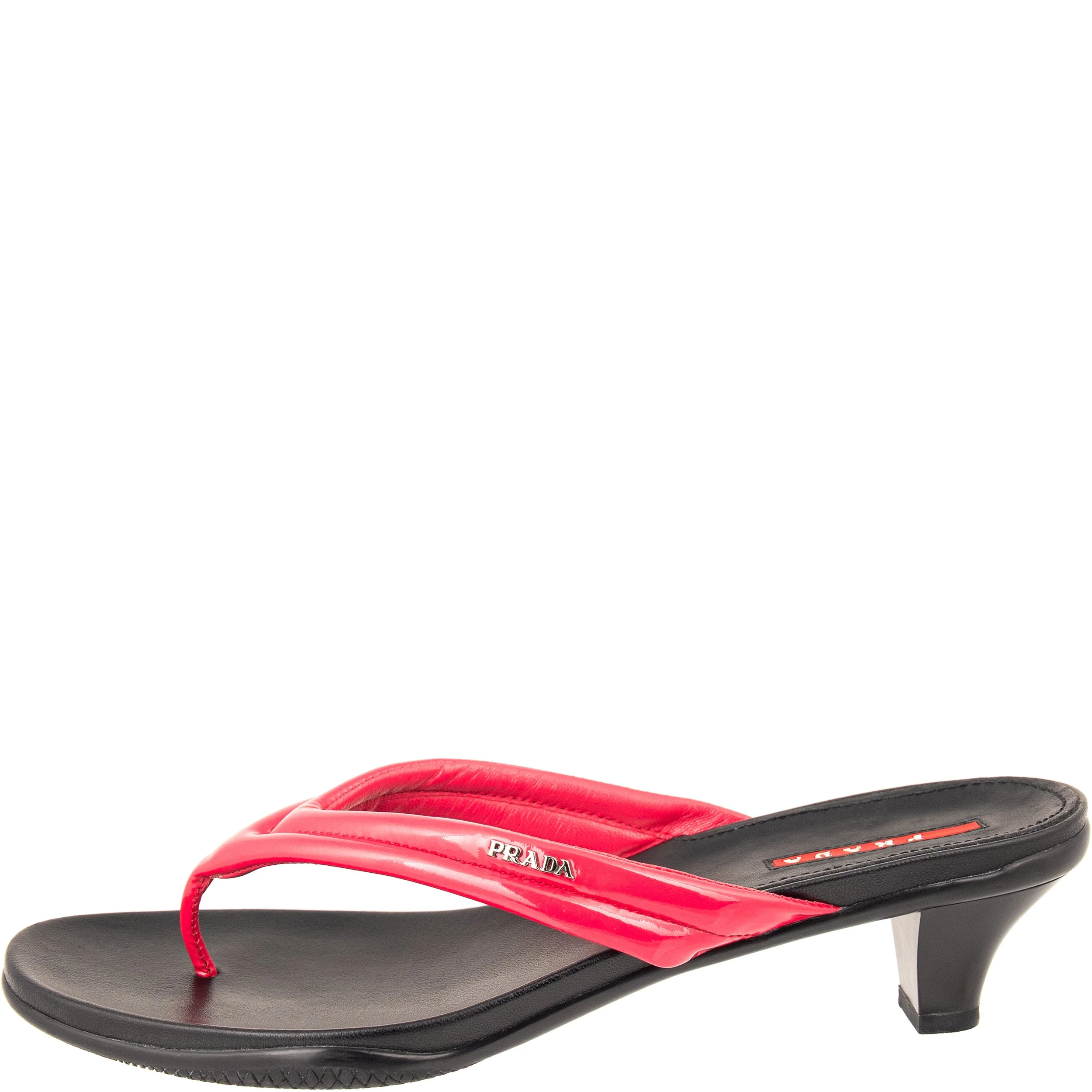 Prada | Patent Leather Flip-Flop Heels