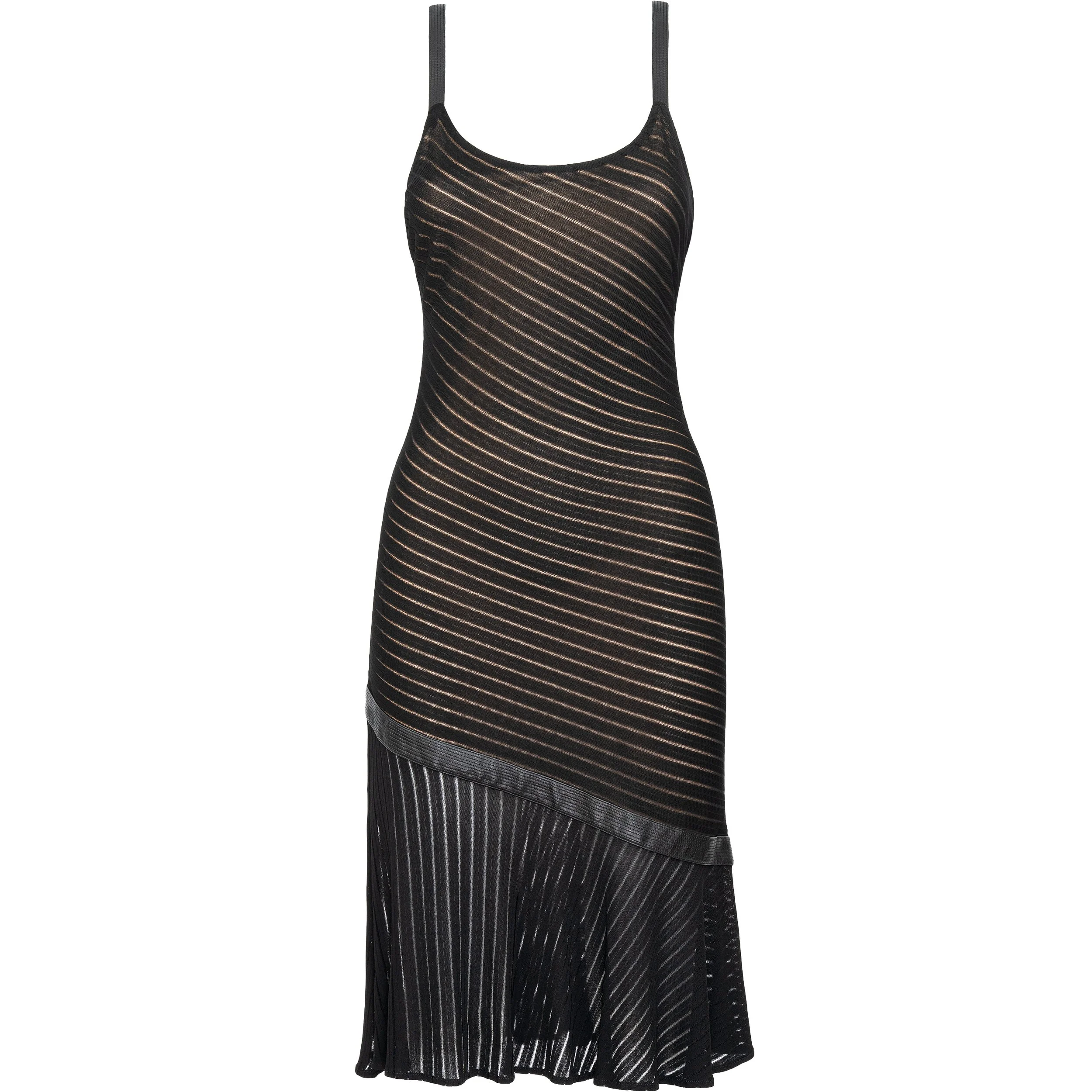 Versace | Striped Knit Cocktail Dress