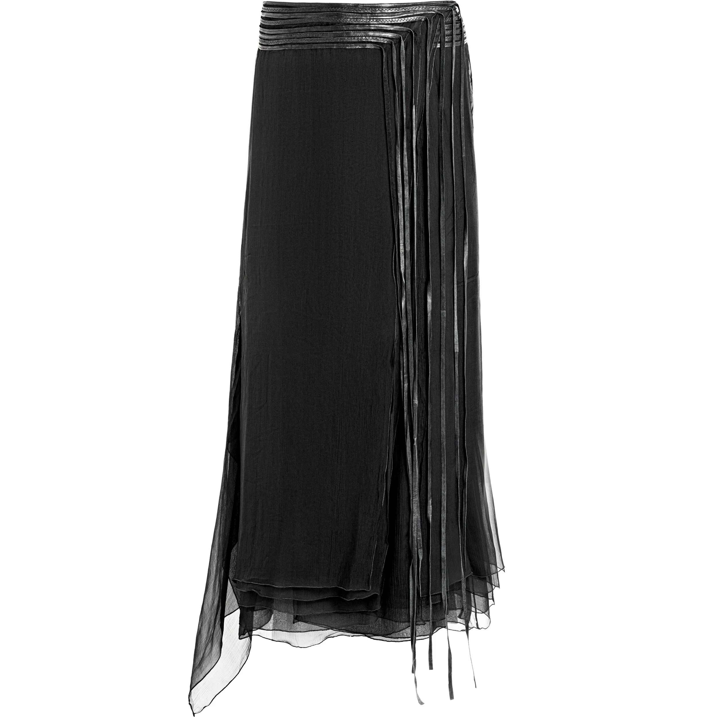 Paco Rabanne  | Fall 2002 Runway Silk Layered Skirt