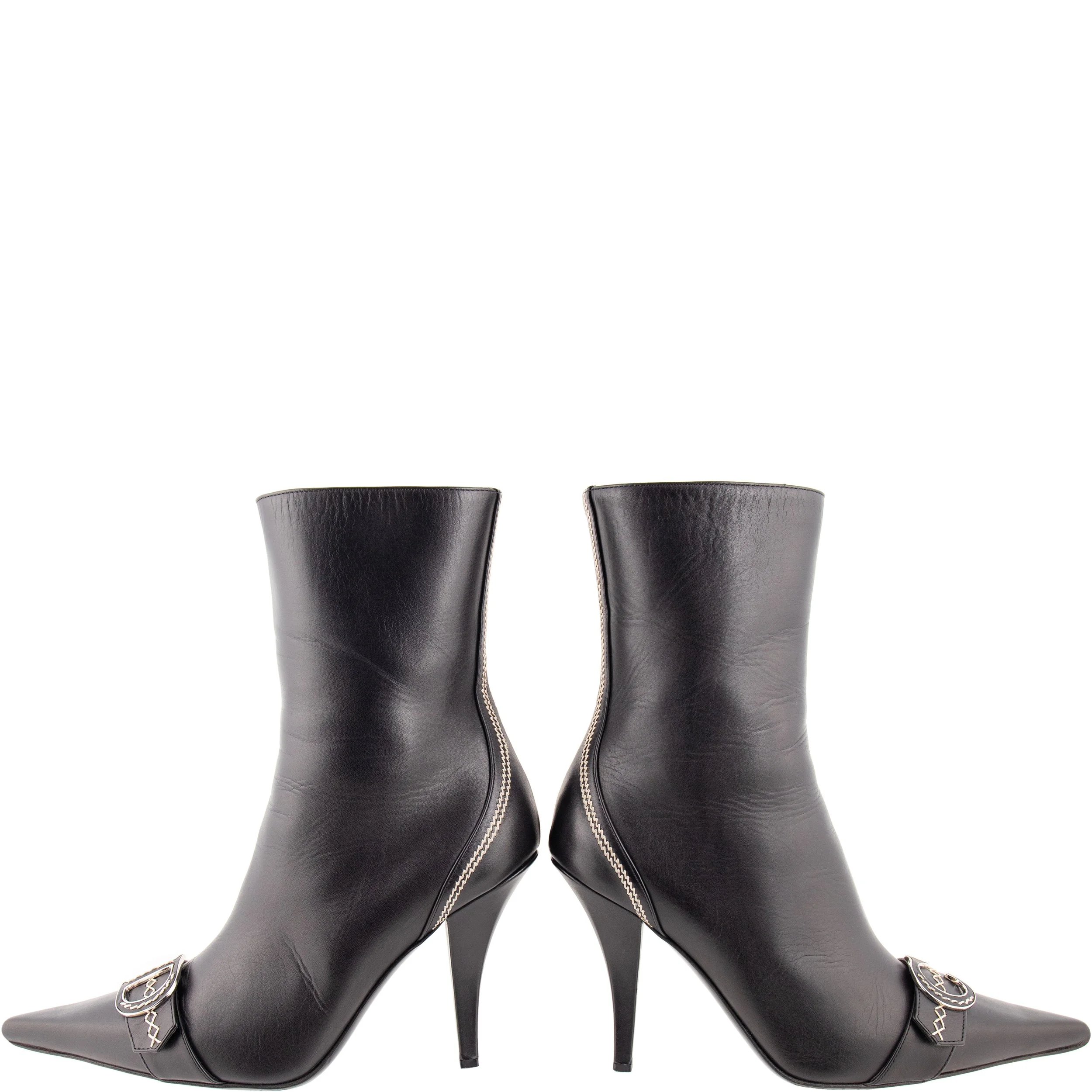 Christian Dior | Spring 2005 Whipstitched Logo Ankle Boots