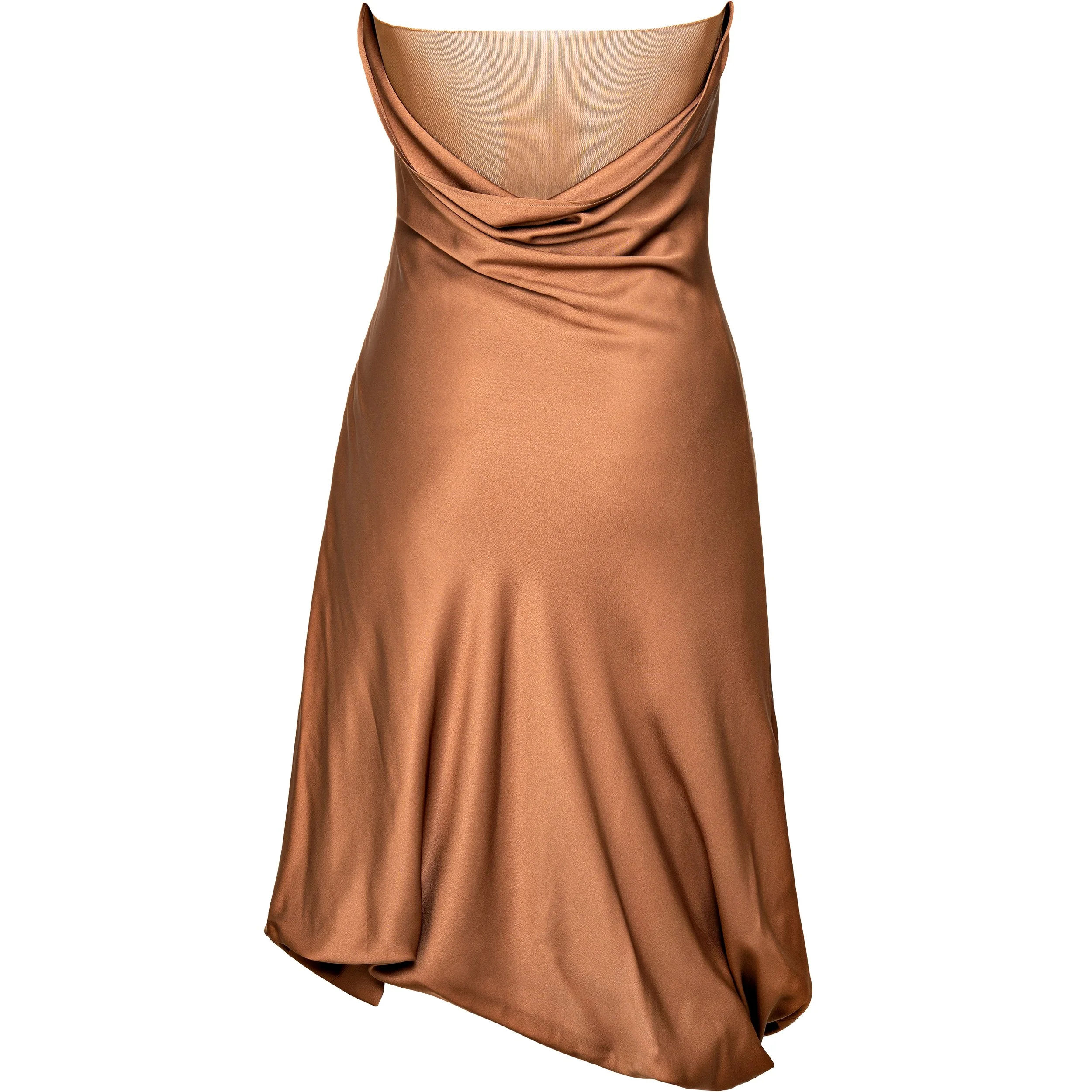 76-Vestido drapeado marron Gucci-1.jpg