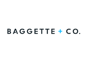 Logo with black text and a blue plus sign