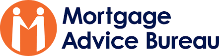 Logo of the Mortgage Advice Bureau featuring an orange circle with two white stylized figures and black text.