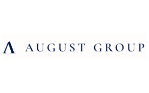 Logo with stylized 'A' and company name in uppercase letters