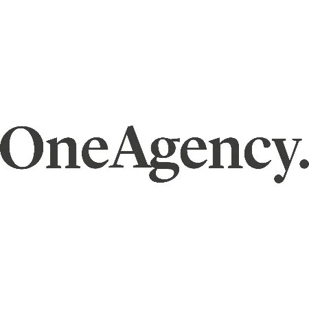 Logo with the words 'One Agency' in black text on a white background.