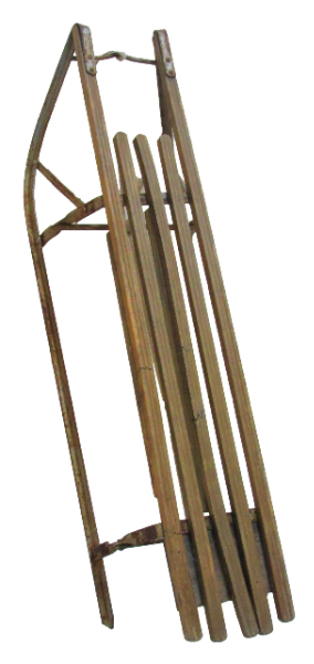 vintage wooden sledge.png