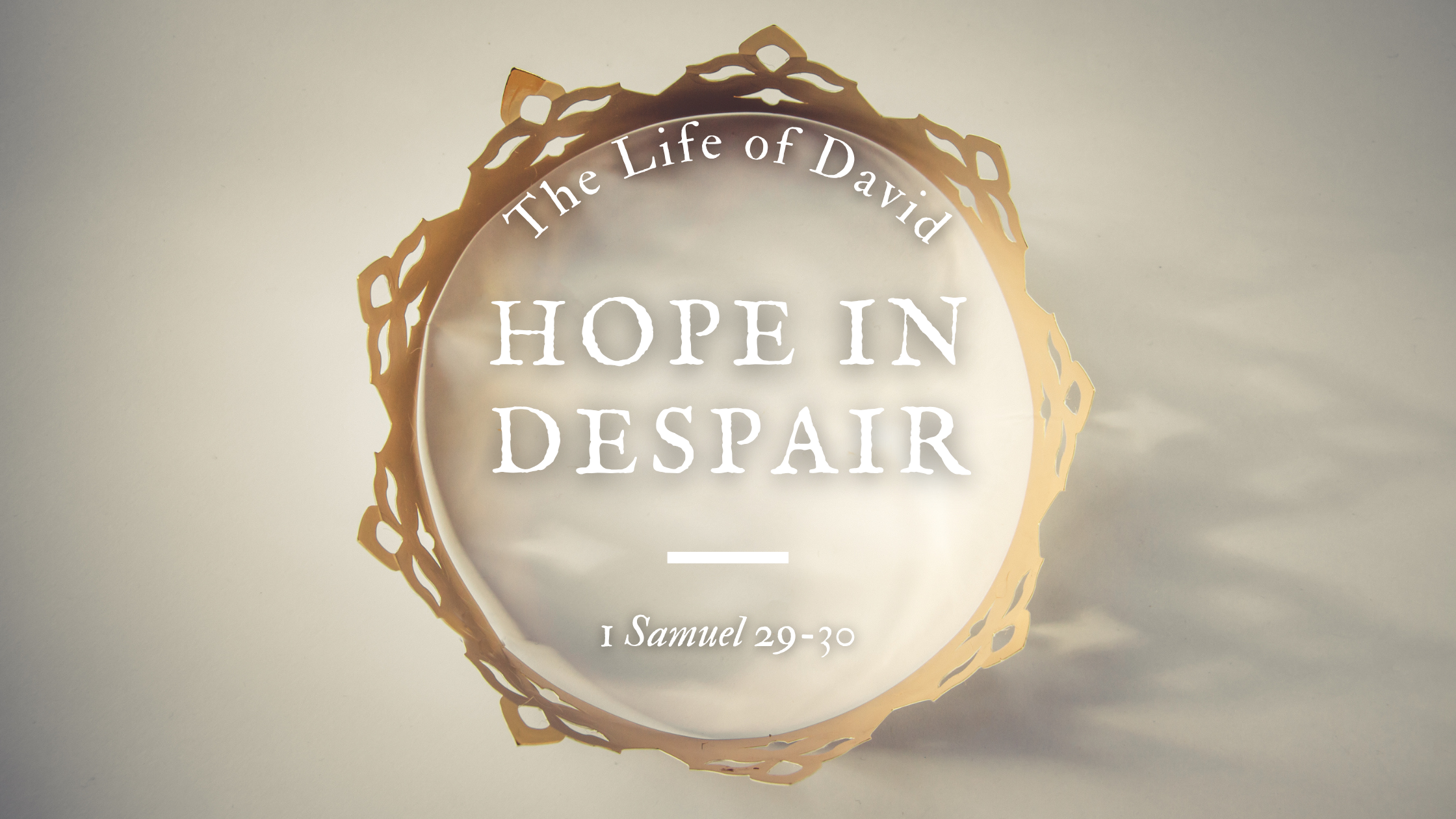 David: Hope in the Midst of Despair (1 Samuel 29-30)