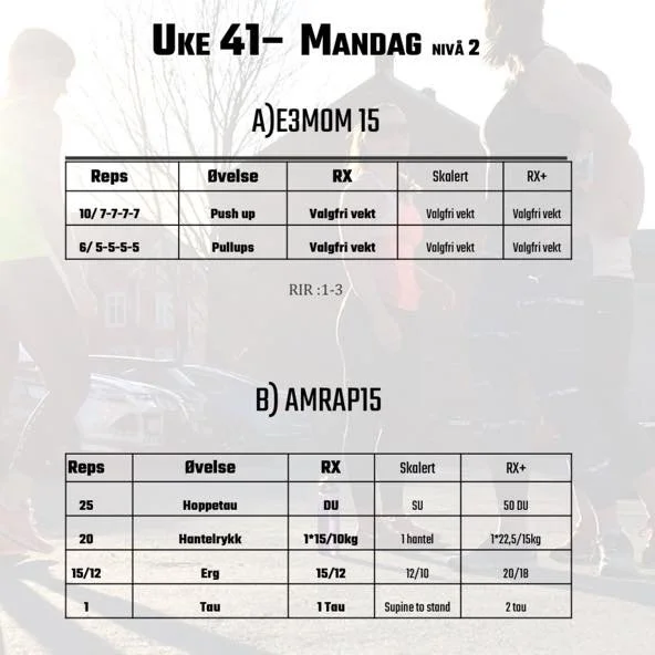 WOD uke 41 er klare! Masse morsomme og utfordrende &oslash;kter i vente🙌🏼😍