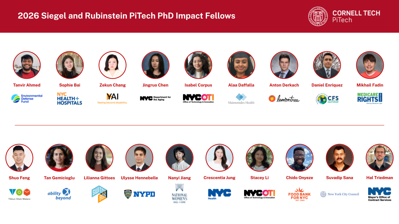 Introducing the 2026 Cohort of the Siegel PiTech PhD Impact Fellowship