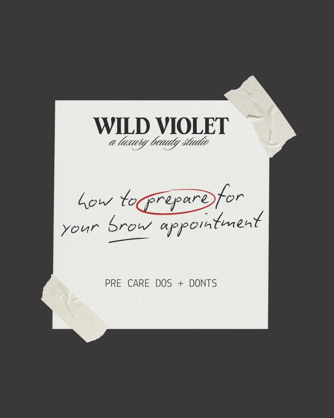 DO&rsquo;S &amp; DON&rsquo;TS WHEN PREPARING FOR YOUR BROW TREATMENT 

Pre + Post Care is so important to getting a perfect result! Refer to this when you are getting ready for your appointment✨