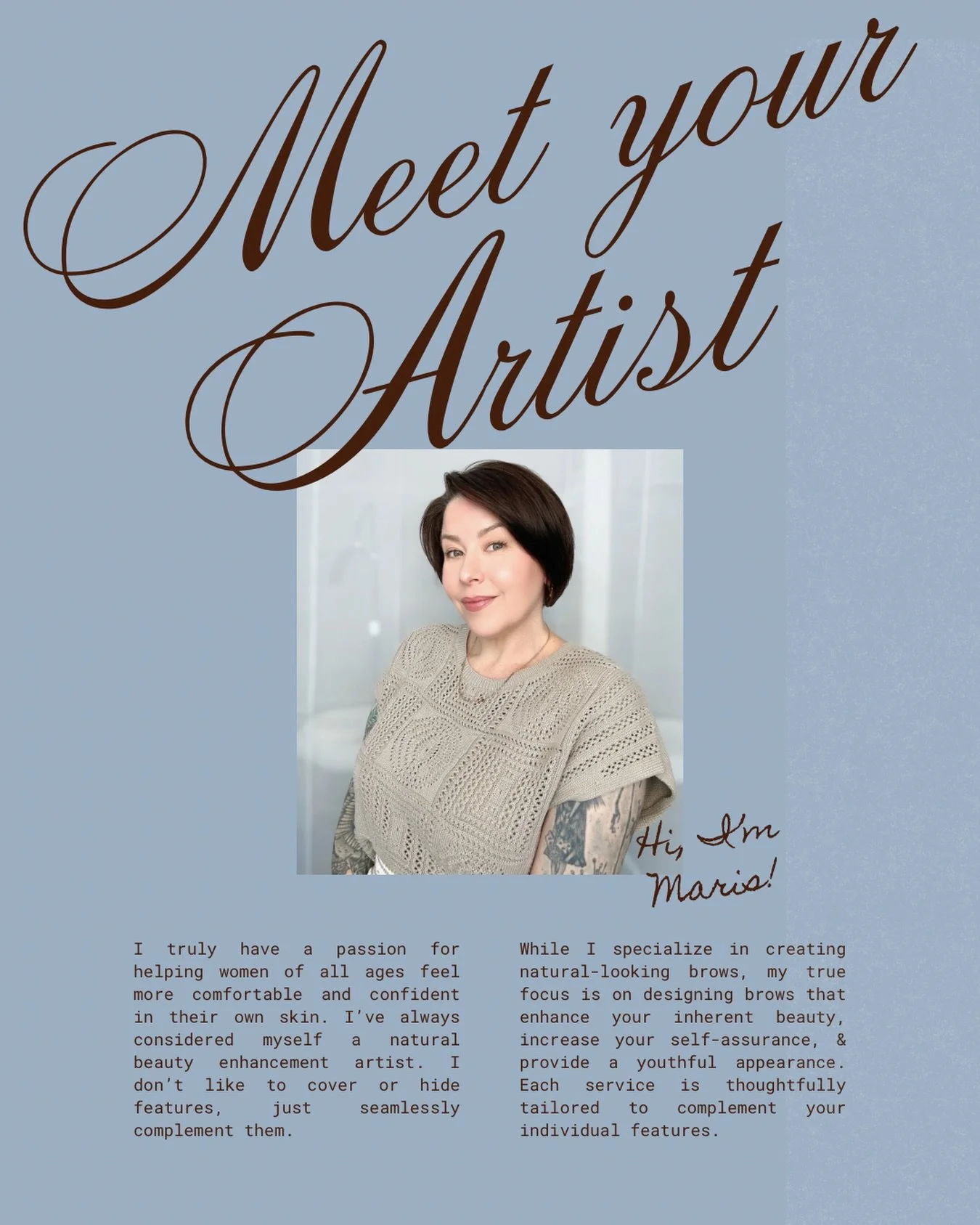 Hi. I&rsquo;m Maris. Owner of Wild Violet, multi-certified microblading + permanent cosmetic artist, licensed tattoo artist, certified permanent jewelry technician in Chattanooga, TN.

Before I began my journey in permanent cosmetics in 2017, I worke