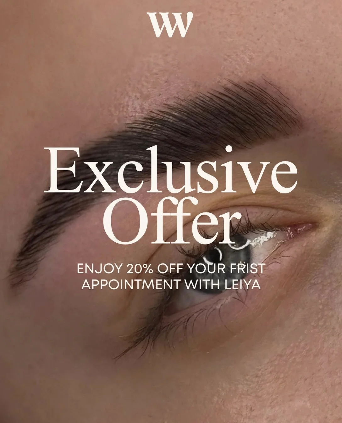 Your first visit with Leiya is 20% off

Whether it&rsquo;s your first time at Wild Violet or you&rsquo;re already one of our regulars, this is the perfect chance to experience Leiya&rsquo;s work for yourself &mdash; esthetics of permanent makeup, it&