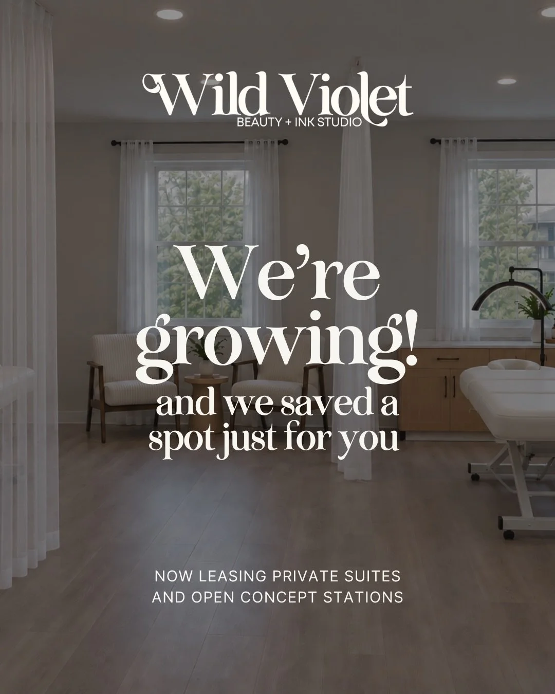 We&rsquo;re growing 🤍 DM us or text 423-373-4769 for more info or to book a tour!

Now leasing private suites and open-concept stations at our new Red Bank studio. Looking for independent: 
&ndash; estheticians &ndash; lash &amp; brow artists &ndash