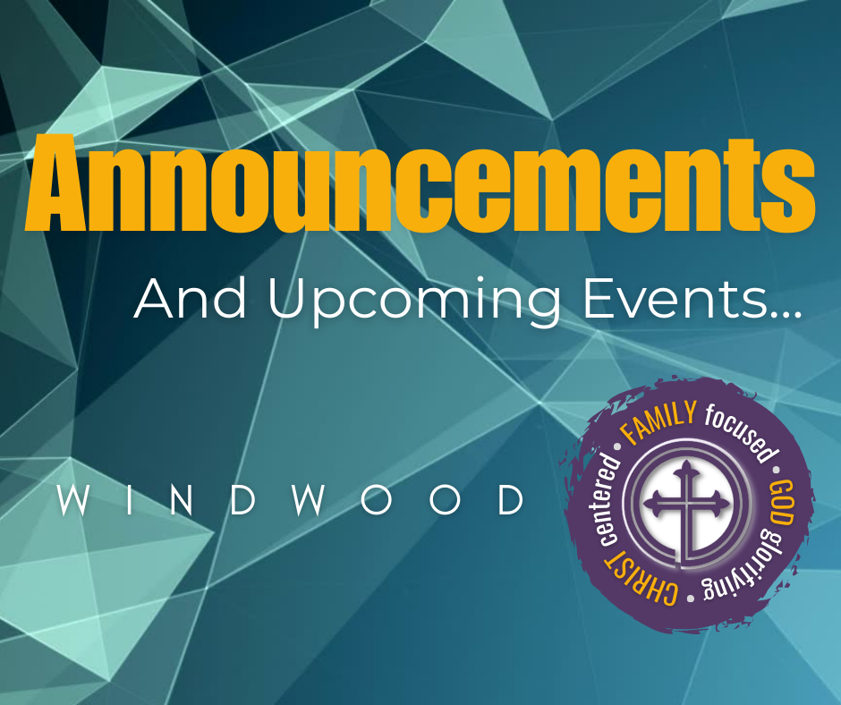 Sunday Announcements