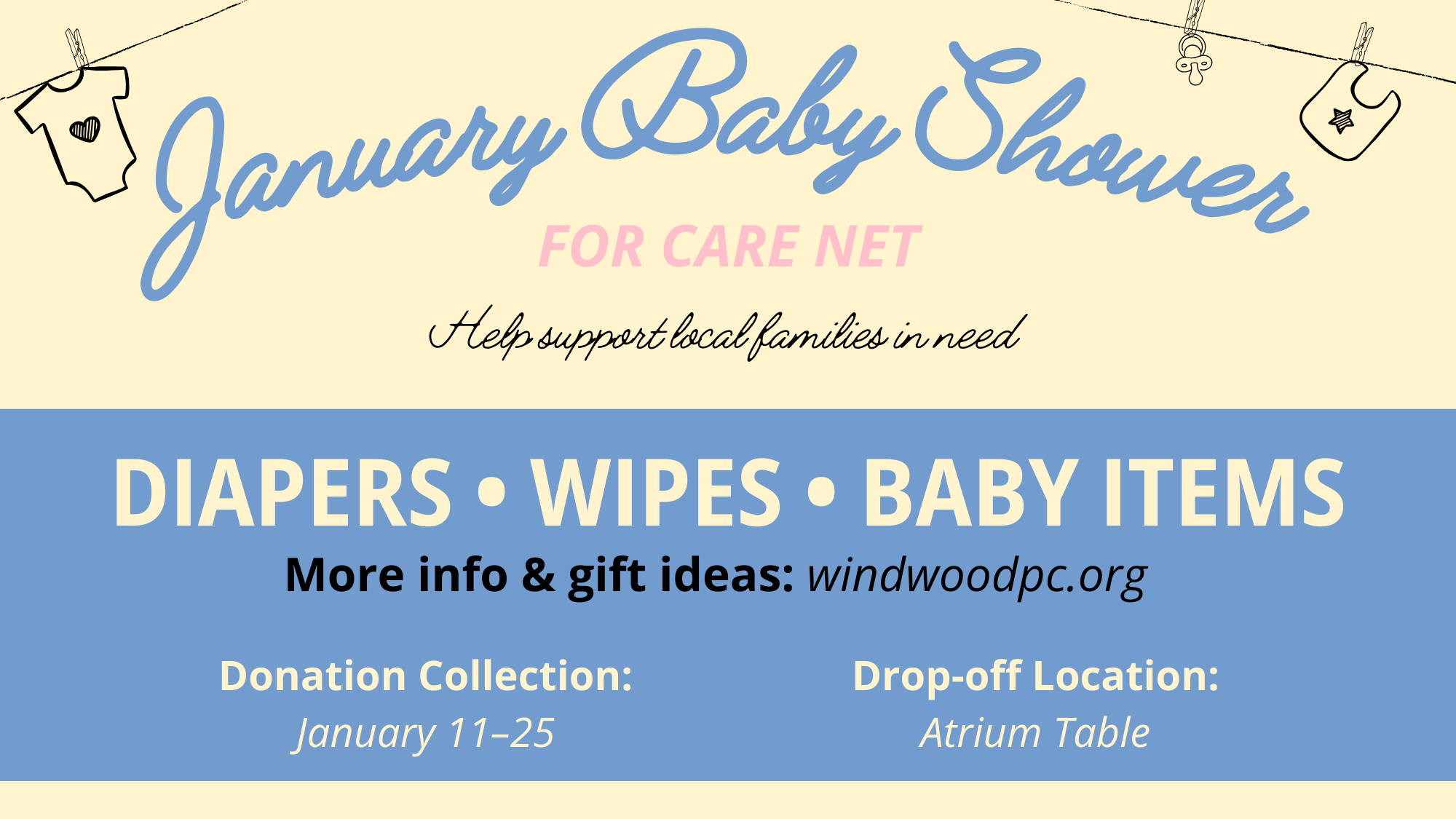January Baby Shower for CareNet