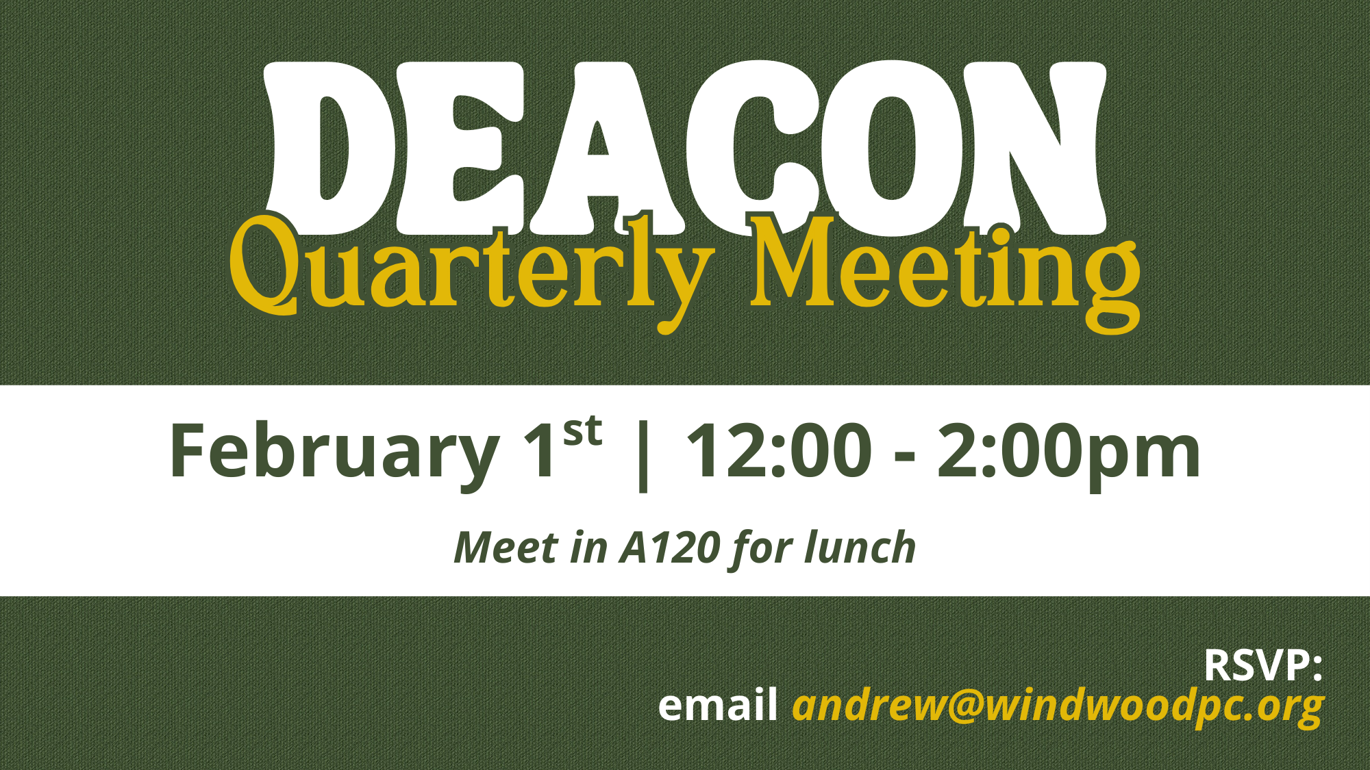 Deacon Meeting