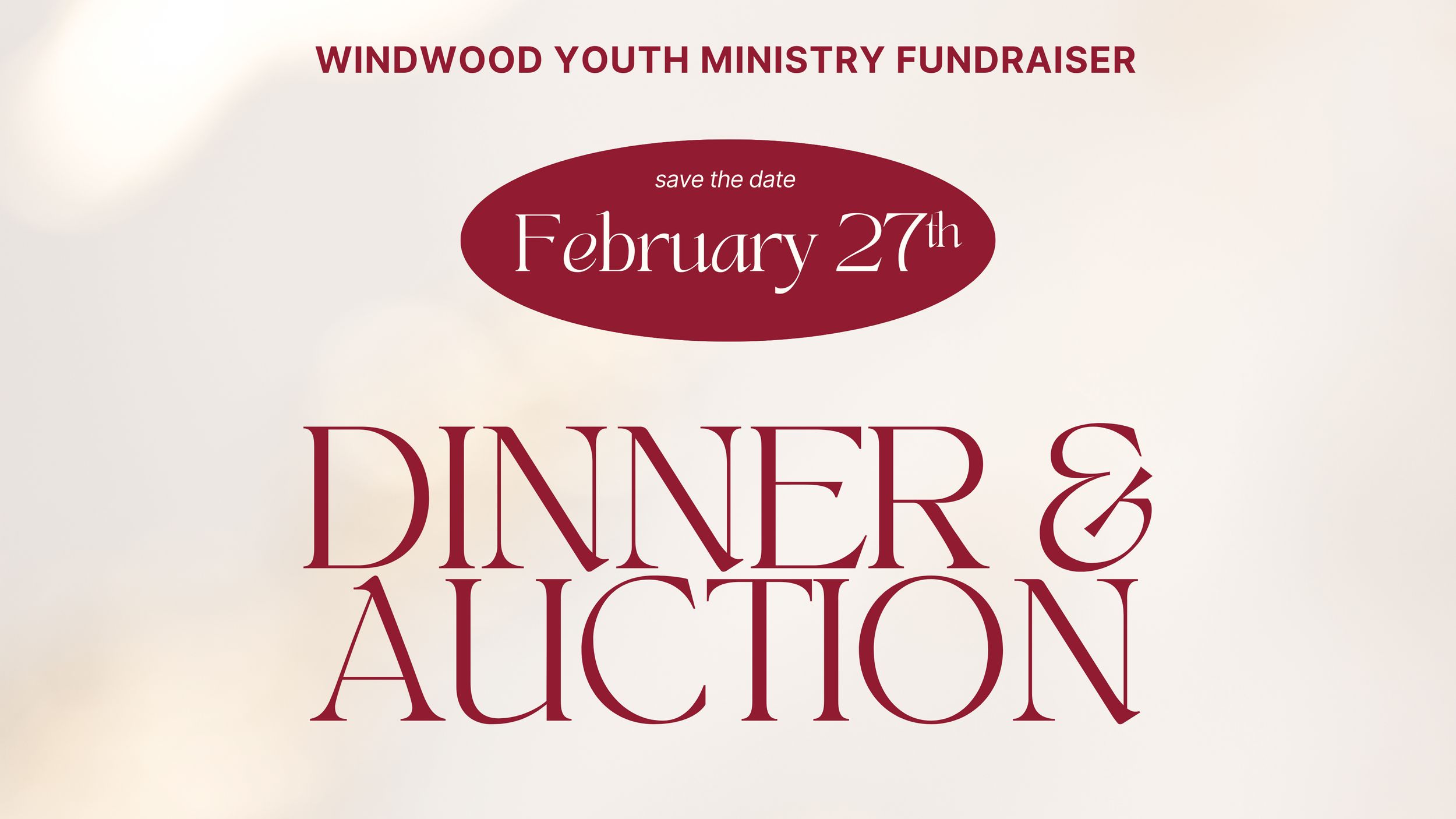 Youth Ministry Fundraiser