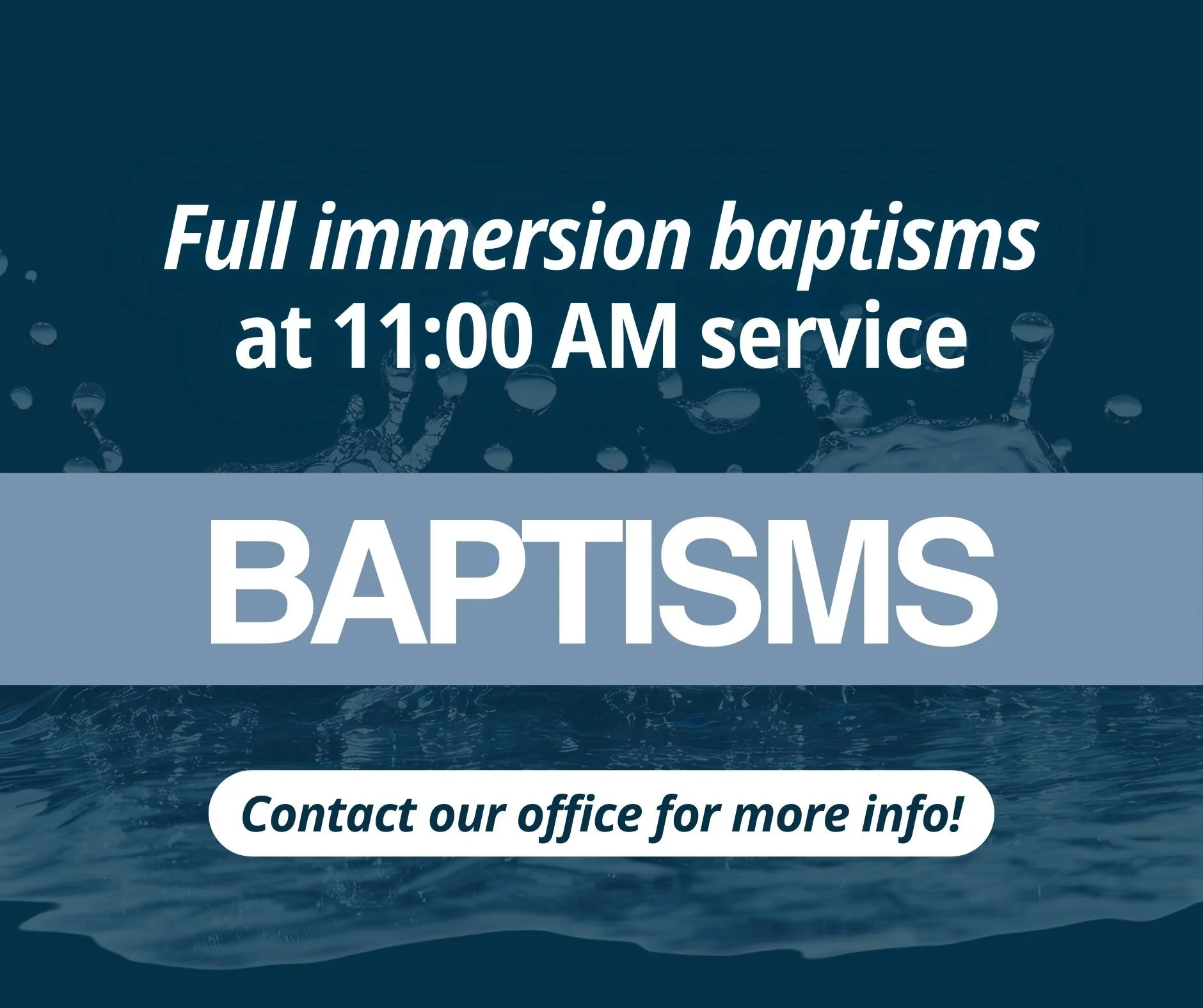 Immersion Baptisms