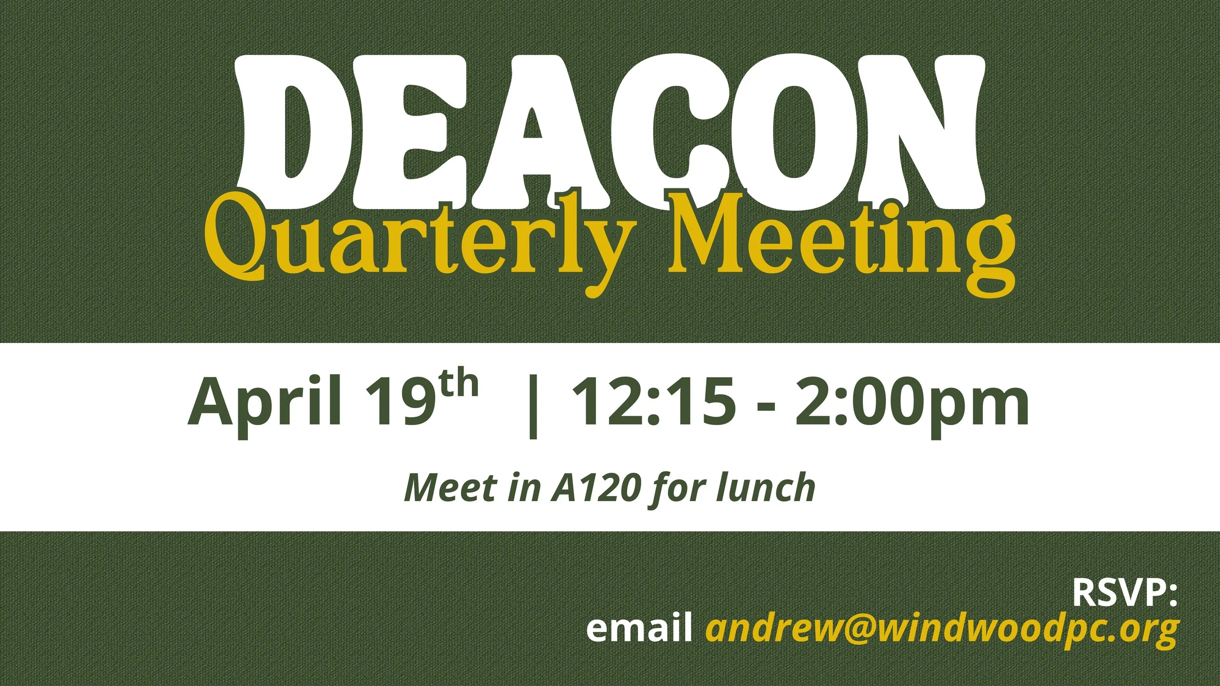 Deacon Meeting
