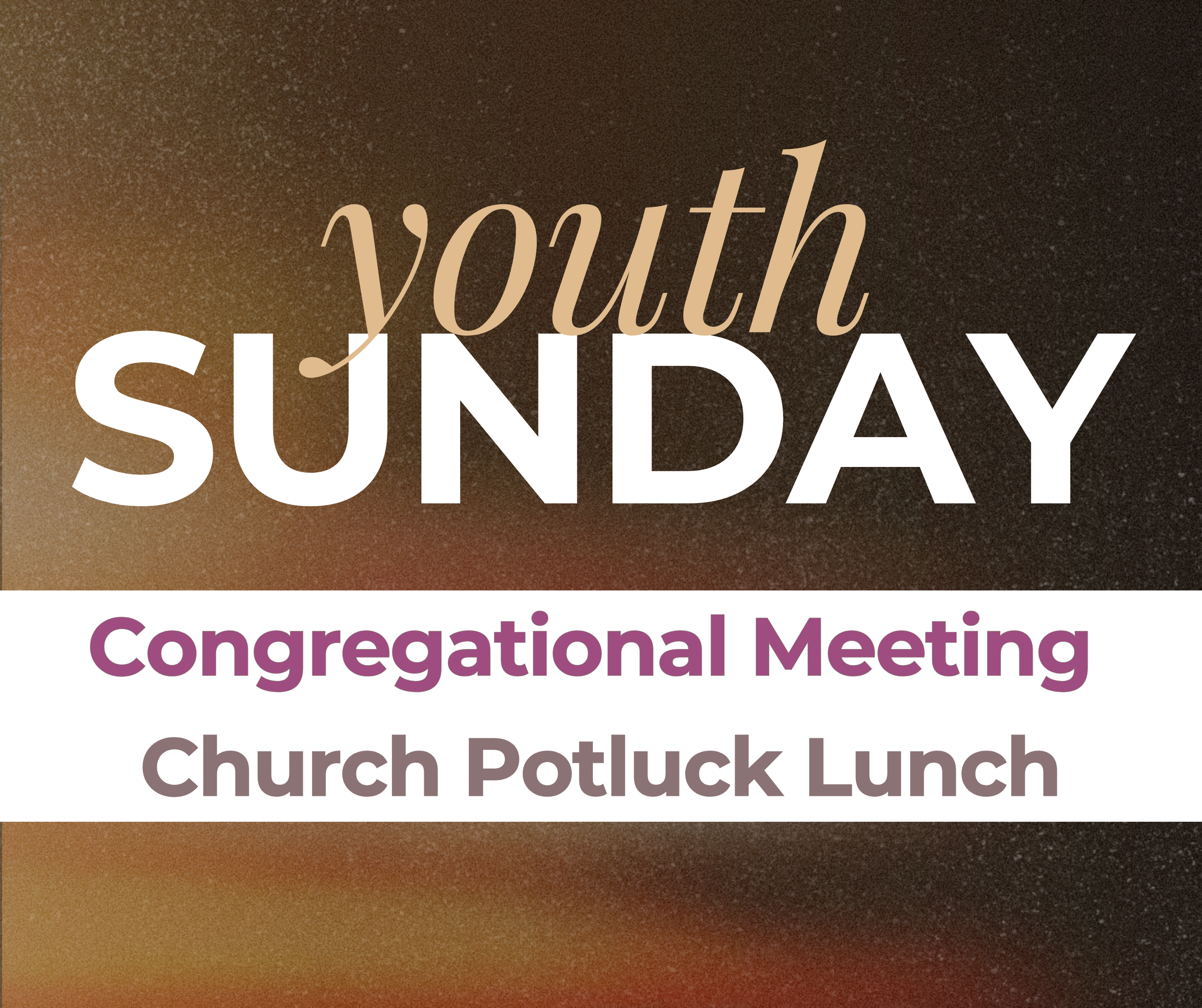 Youth Sunday - One Service 