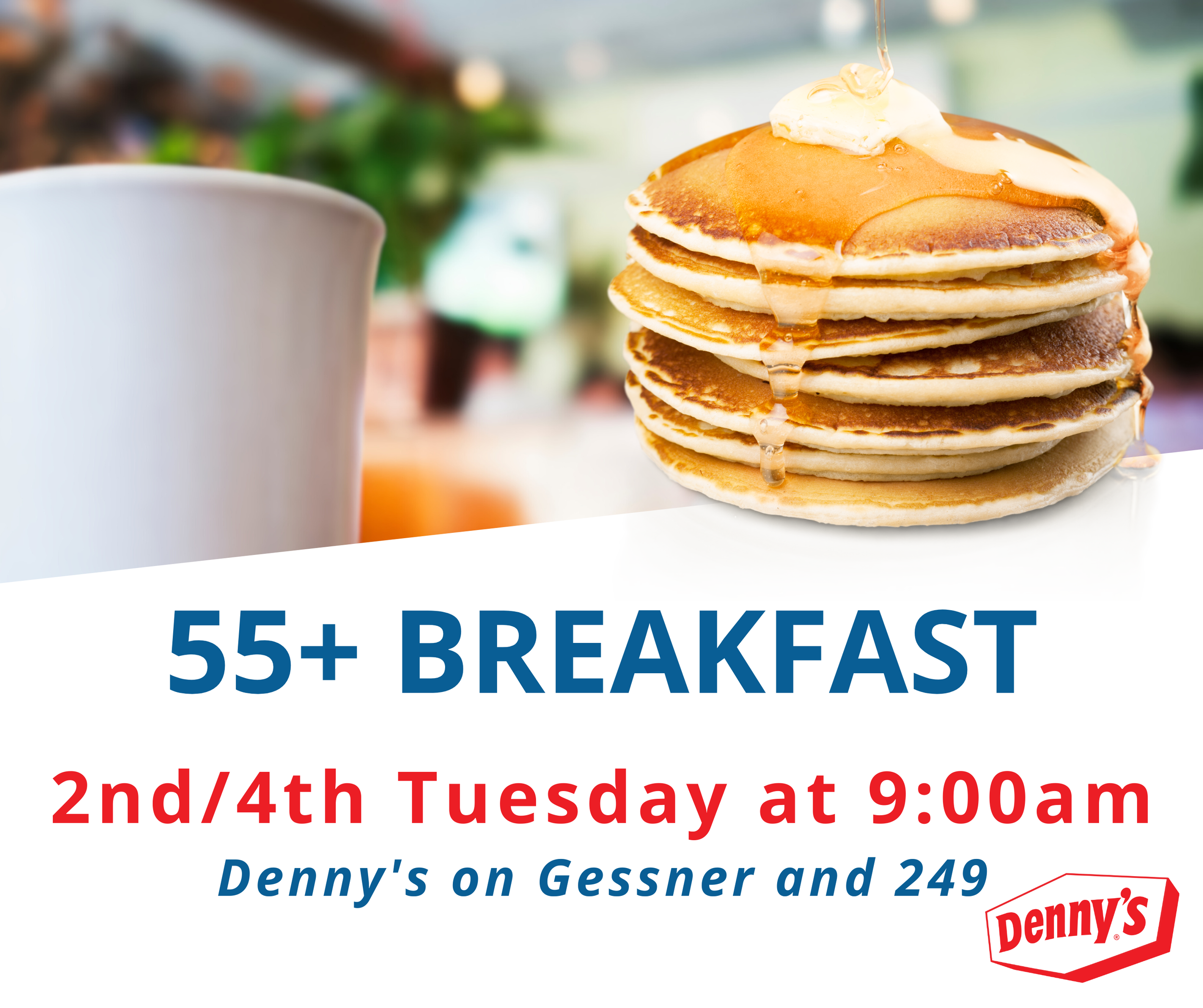 55+ Breakfast at Denny's