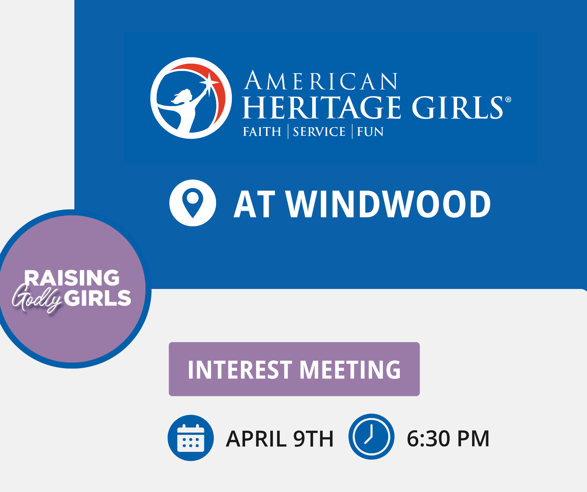 Heritage Girls Interest Meeting