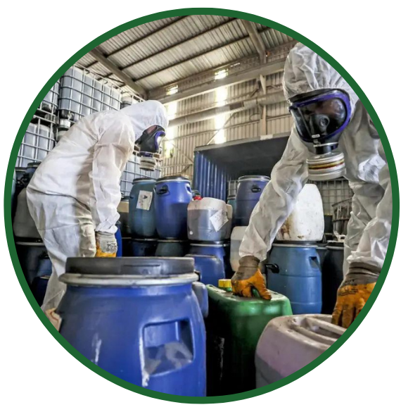 Solvent waste generated during manufacturing processes