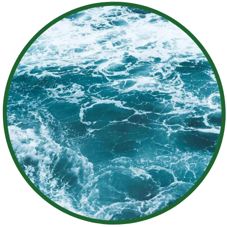 Icon showing large-scale water waste generated by industrial solvent disposal
