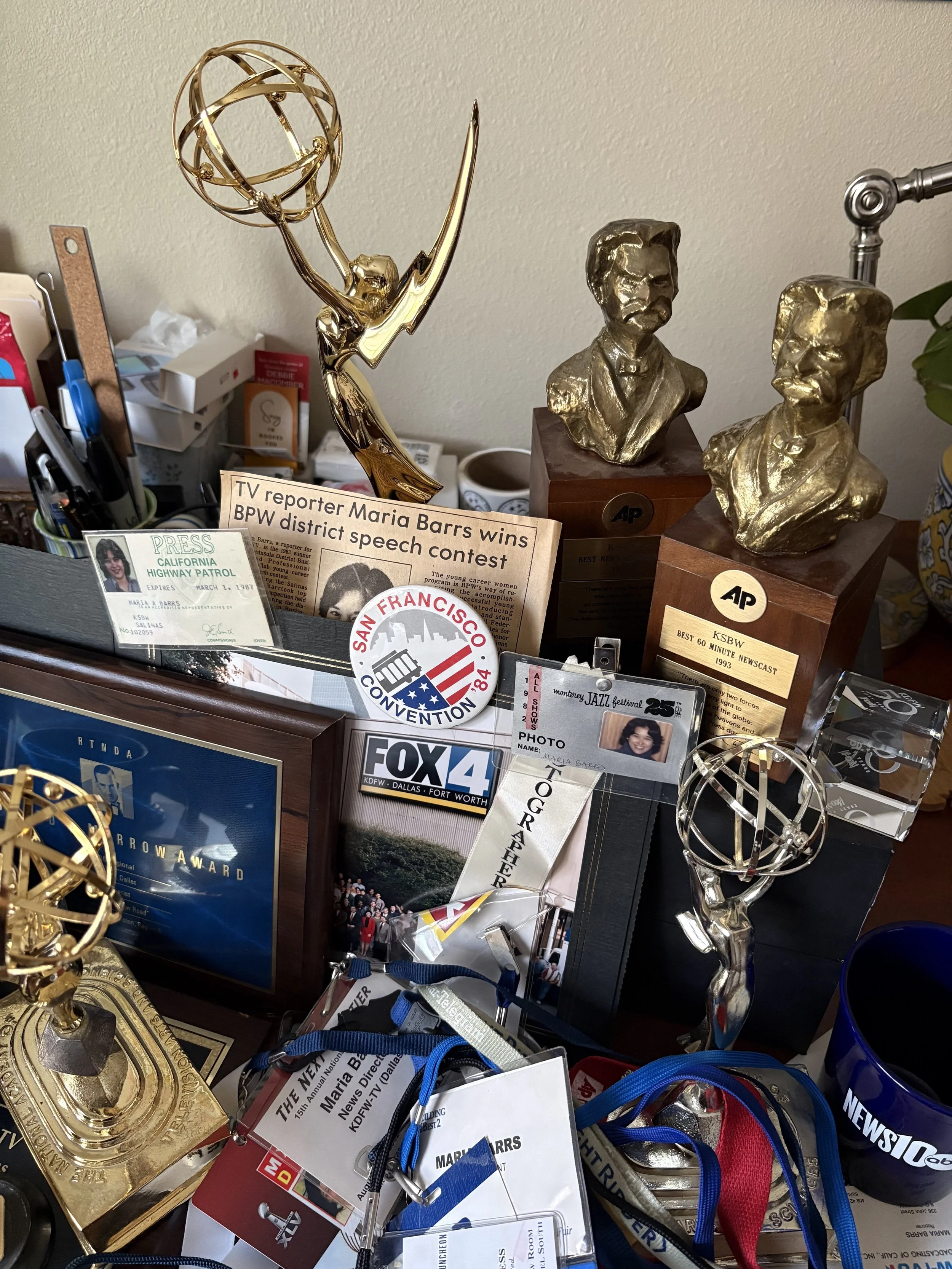 Former TV News Reporter Maria Lynn Barrs shares her TV memorabilia.