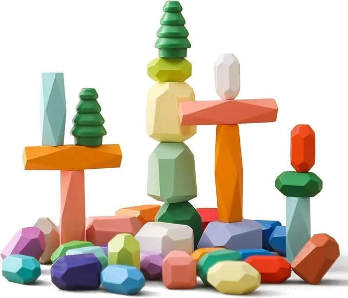 Wooden Balance Blocks for Play Therapy with Kids