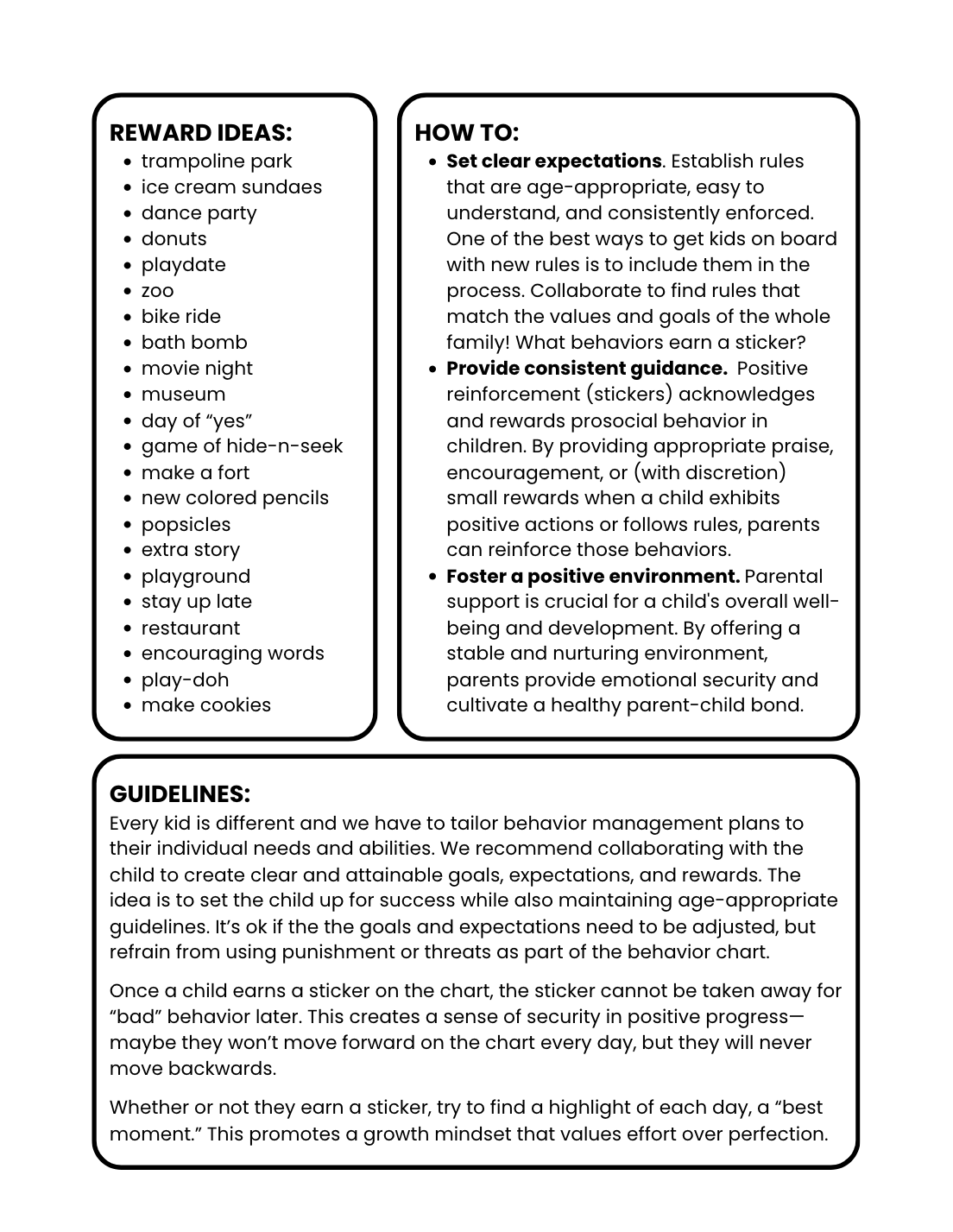 Behavior Chart