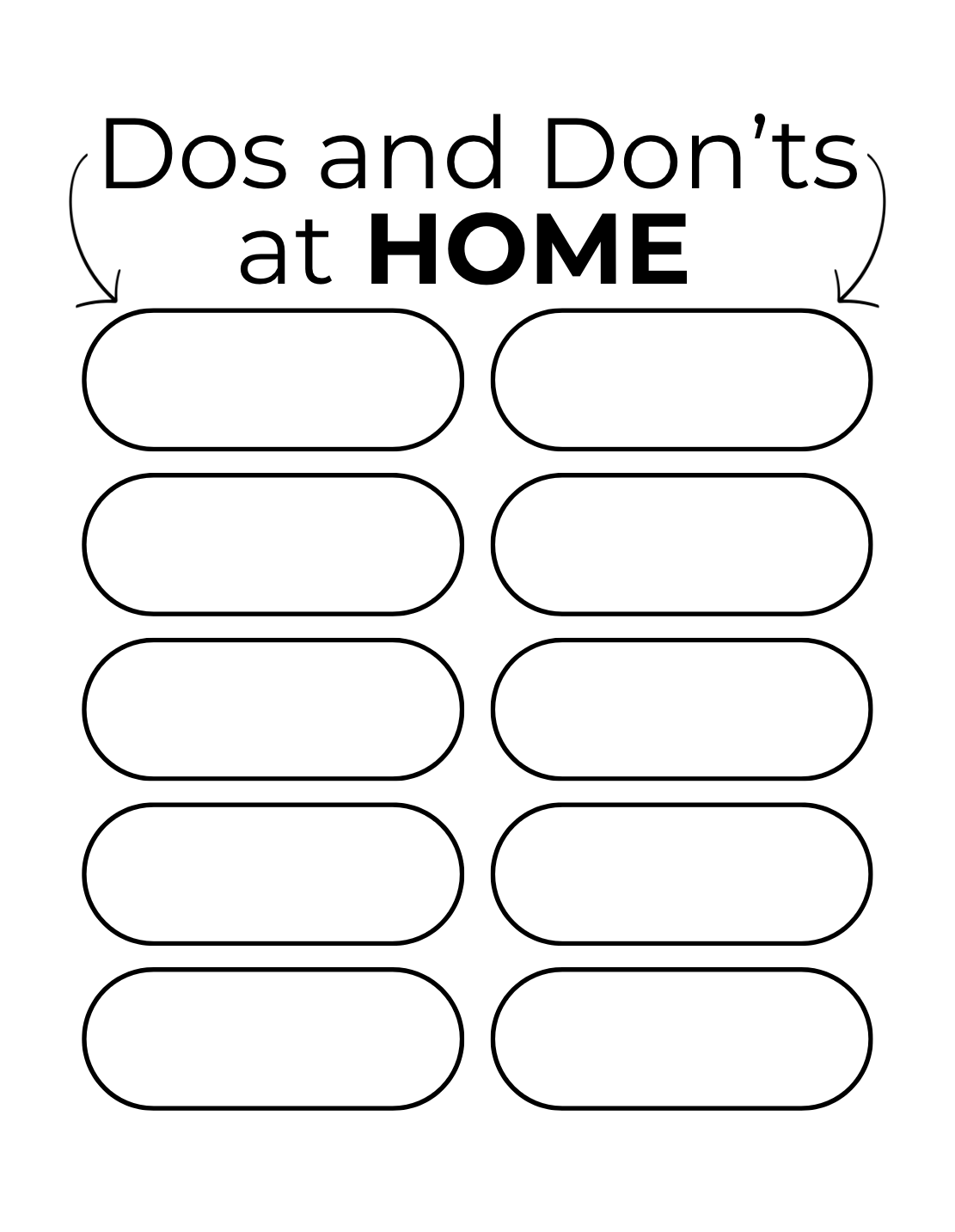 Free Printable Parenting Tool: Dos and Don'ts House Rules PDF