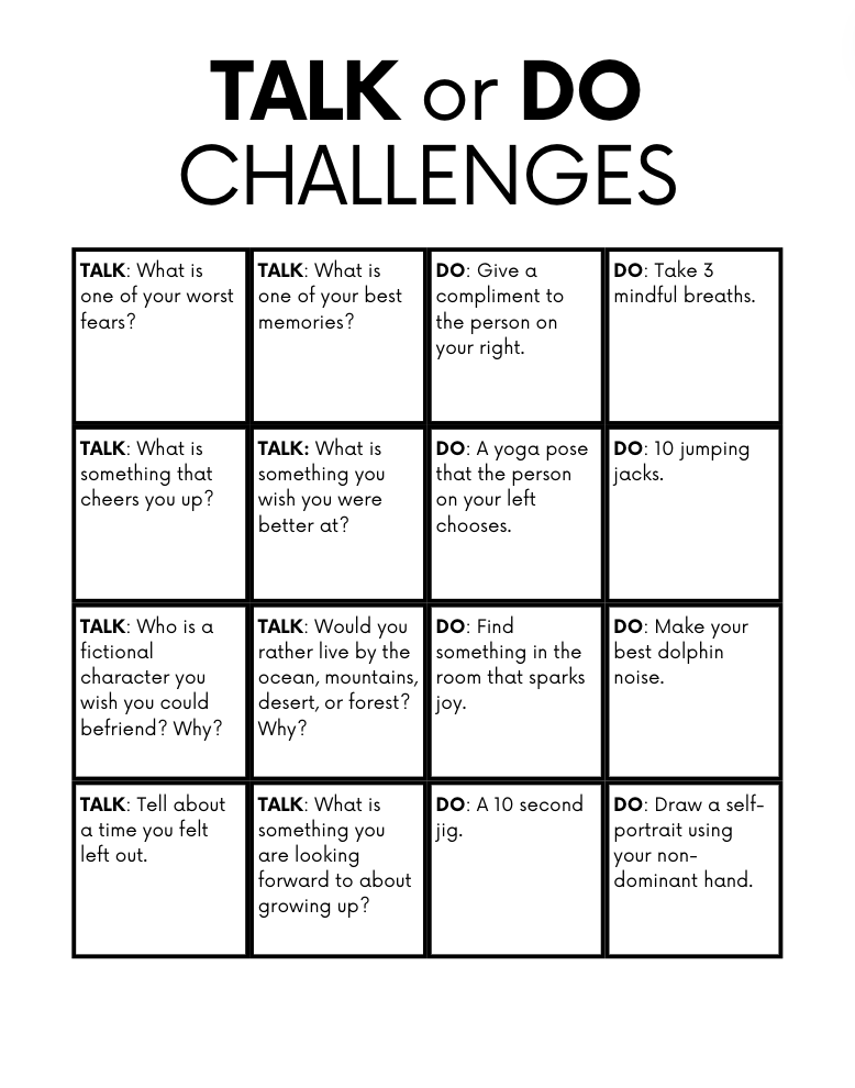 Talk or Do Challenges 
