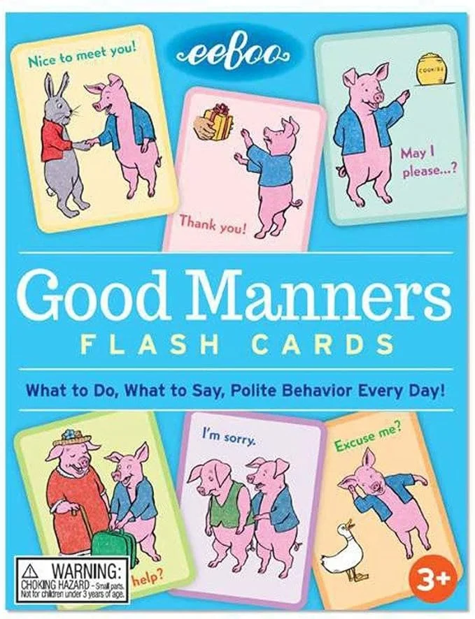 Good Manners Conversation Cards for Play Therapy with Kids