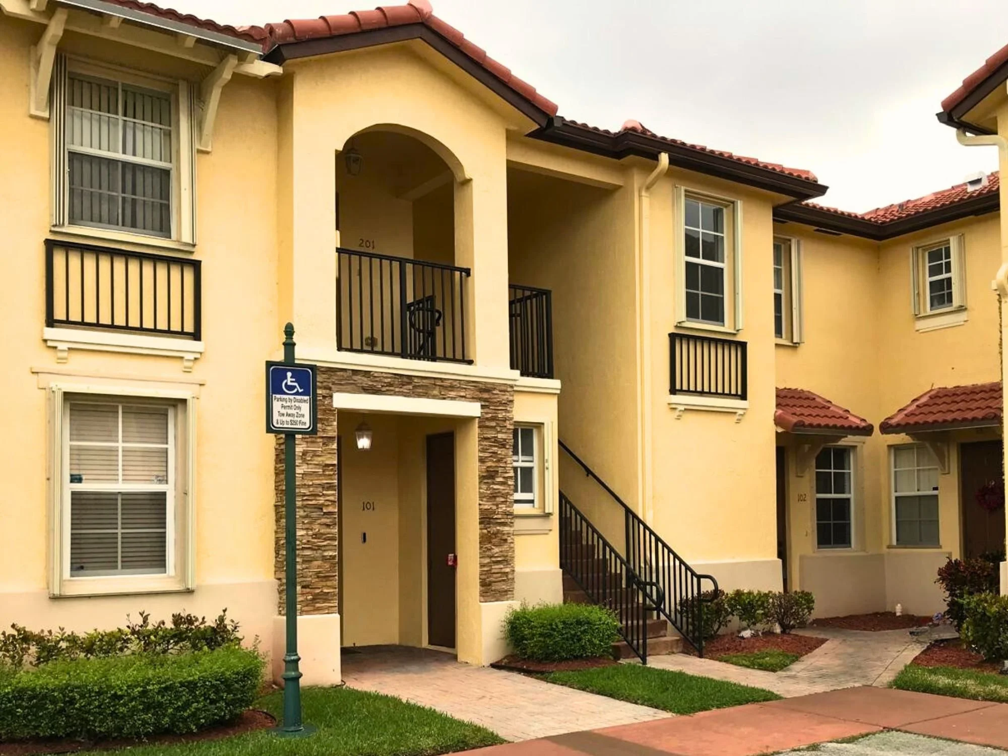 Townhouse located in a gated community at Homestead, Florida