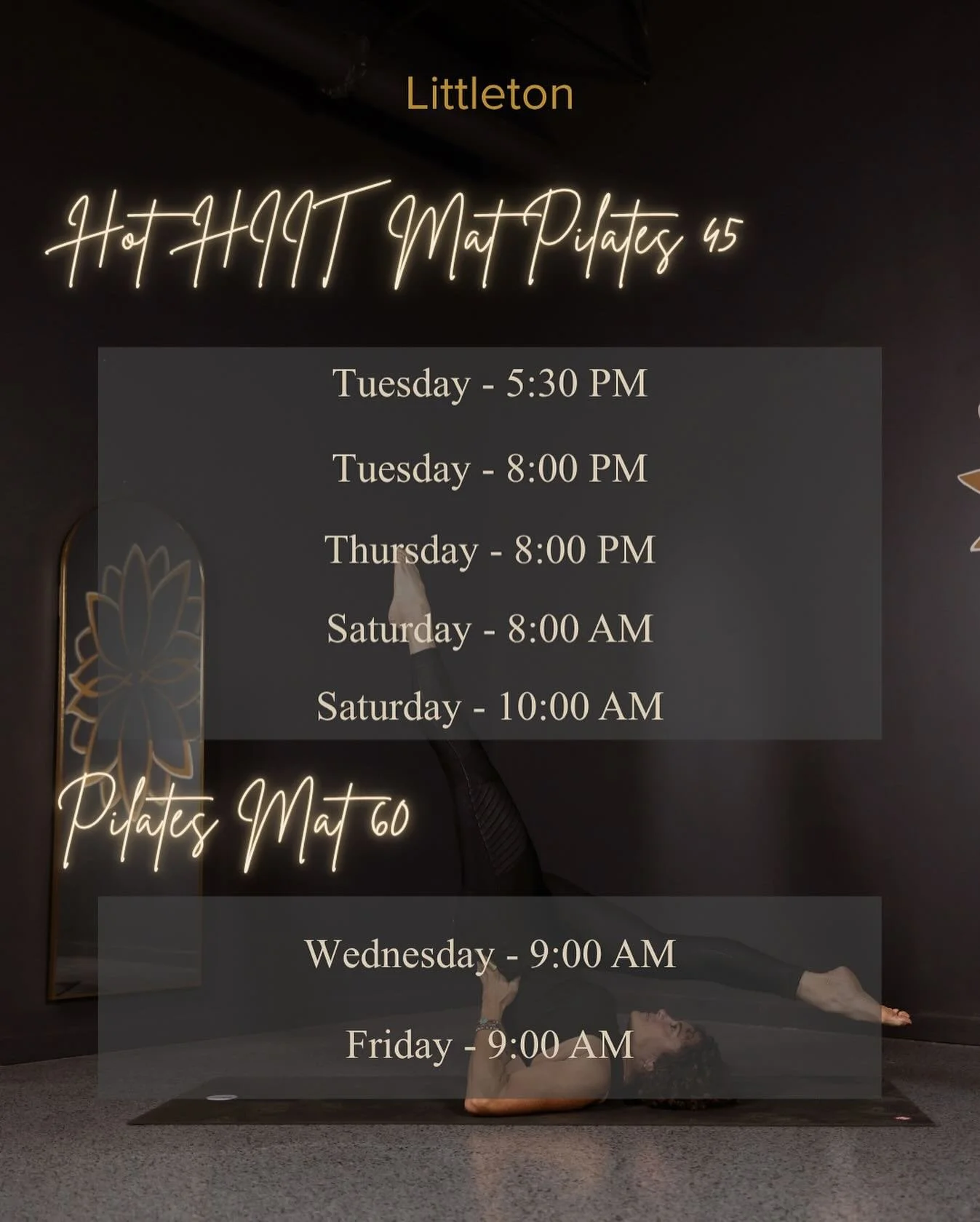 We have some fun schedule changes coming in October in Littleton! ✨ check our website and app for the live schedule and updates!