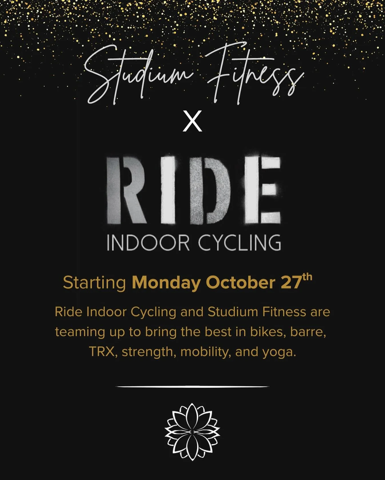 Where Gritty meets Pretty✨

Studium Fitness and Ride under one roof, bringing you the best in bikes, barre, TRX, strength, mobility, and yoga. 

&mdash; Studium Fitness members will receive FREE access to all Ride classes for our first week of operat