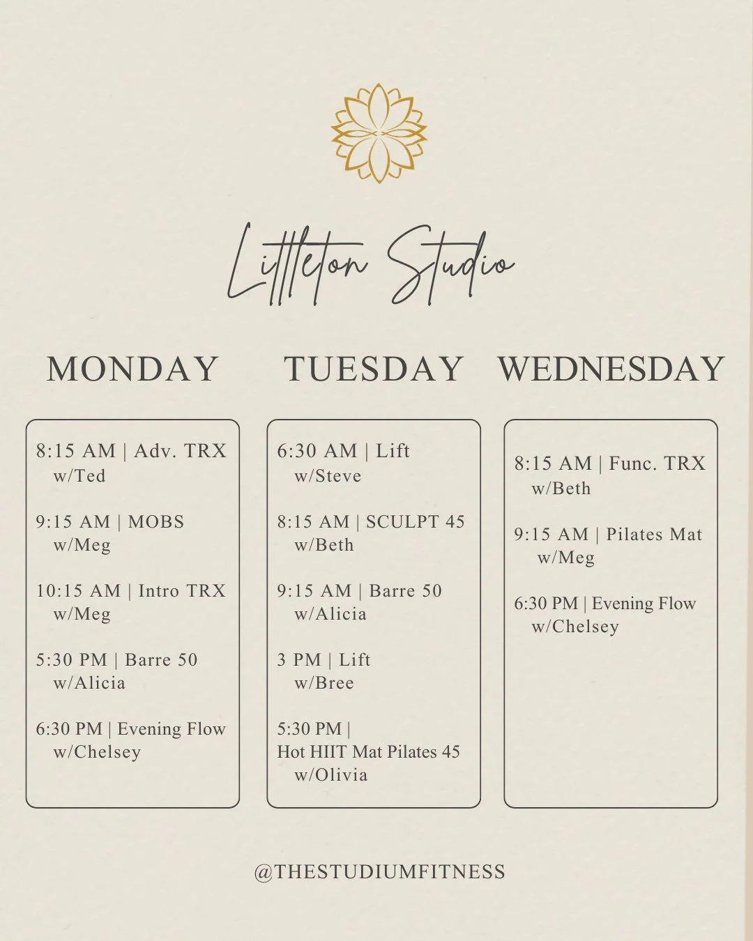 February at the Littleton Studio&hellip;

NEW CLASS
AM Lift with Steve
Thursdays @ 6:30 AM

Hot Pilates with Alicia
Thursdays @ 5:15 PM
*You asked, it&rsquo;s on the schedule!

PLEASE NOTE
We will *not* be adding a Friday at 5:30 p.m. TRX HIIT to the