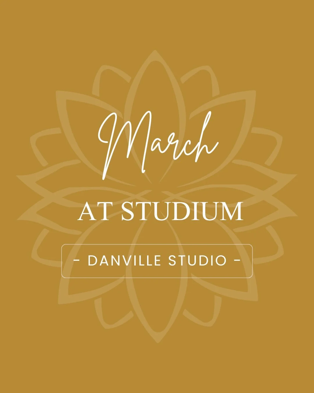 March at the Danville Studio.

Spring is finally coming and we have the perfect schedule to keep you moving. 🫶☀️