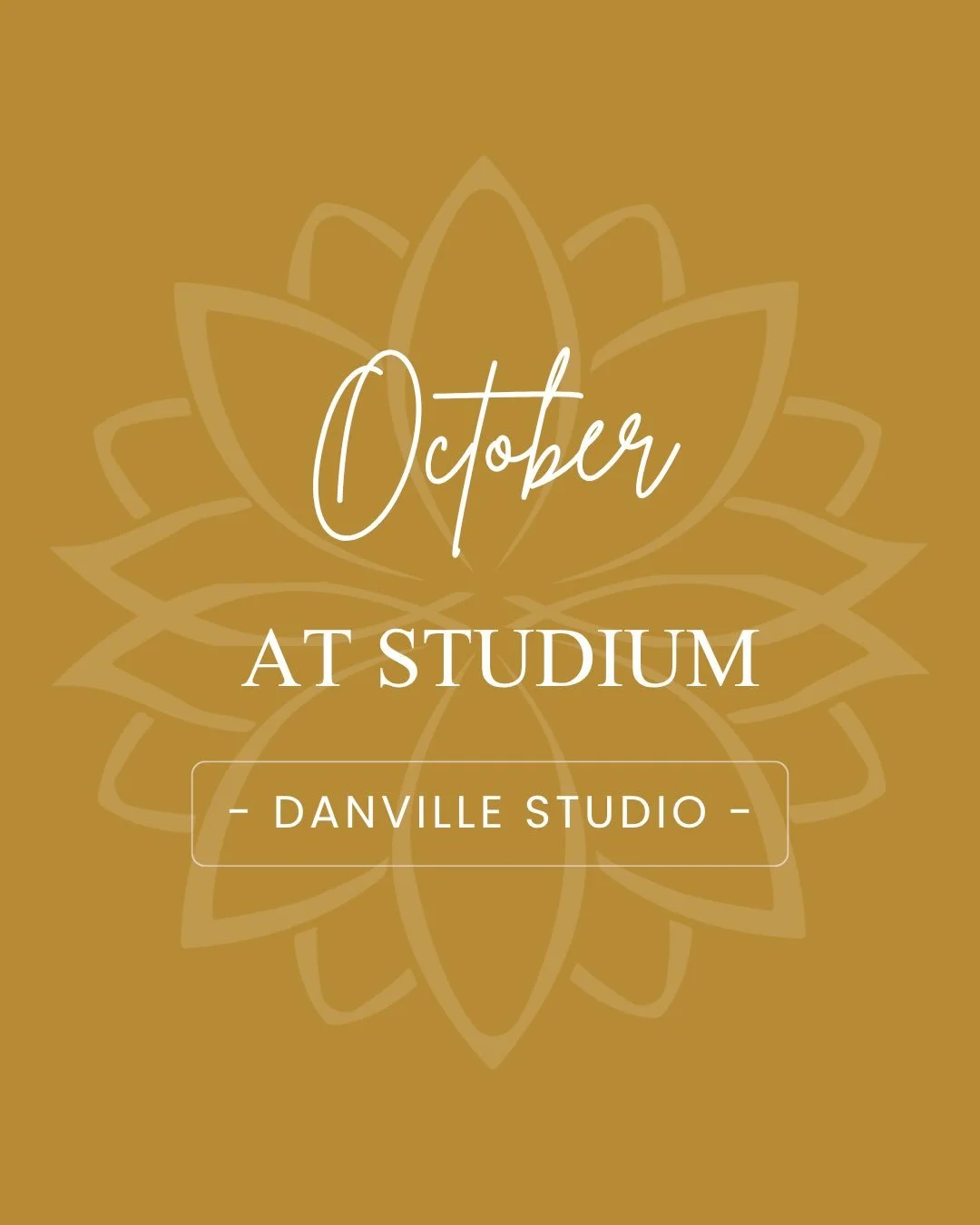 Hello, October! 🎃

As the days become shorter and the air takes on a chill, we look forward to getting cozy and moving with you at the Danville Studio.

This month brings a few schedule changes, but you can still expect your favorite classes!