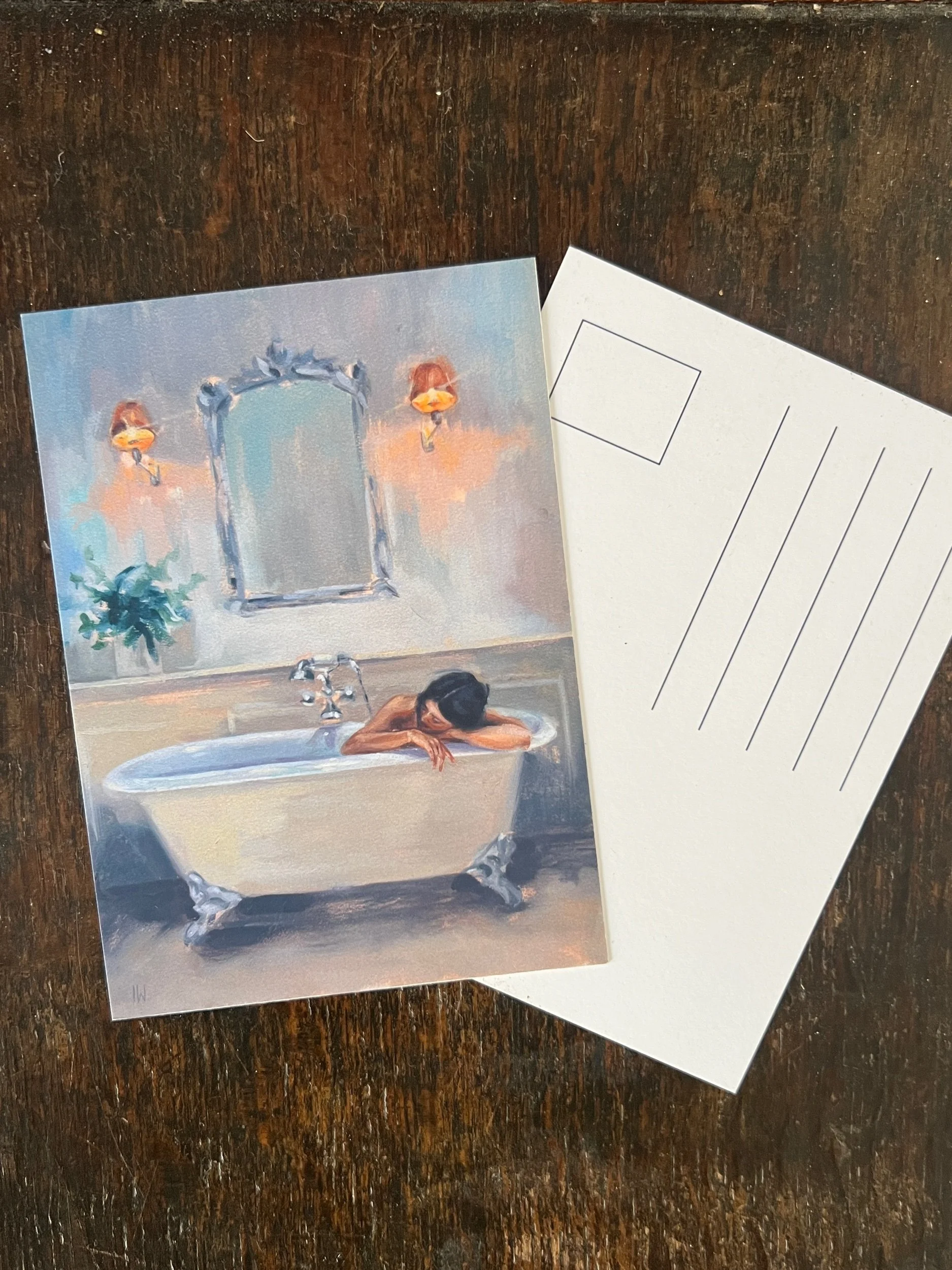 Postcard/Mini Print ‘Serene bathing’