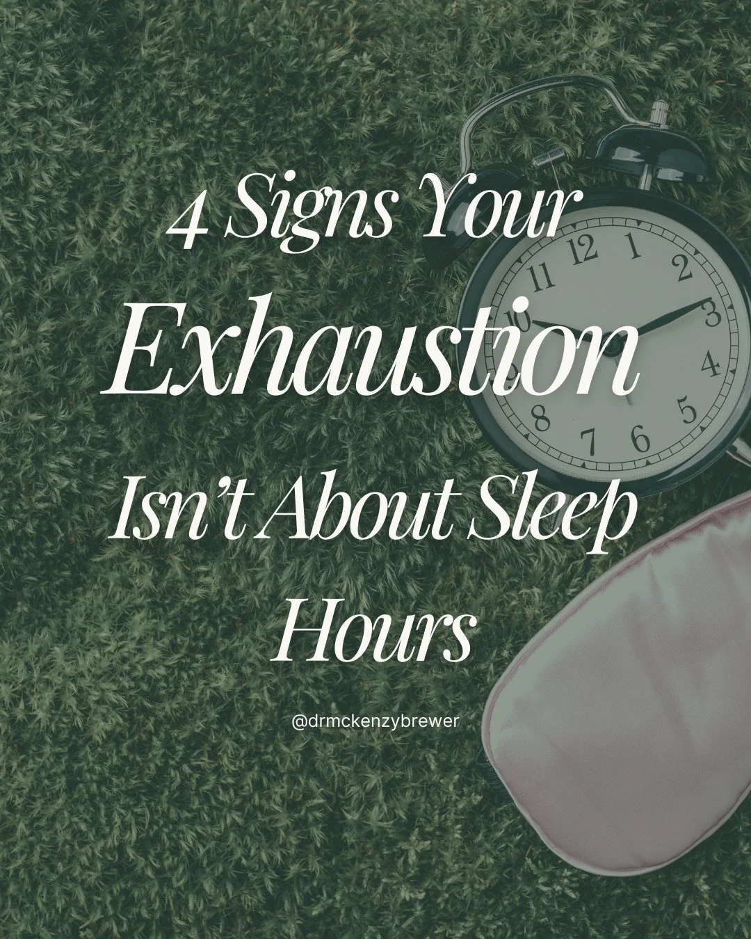 You're sleeping 8+ hours. Still exhausted.
You rest all weekend. Monday morning you're already depleted.
You take naps. Still drained.
This isn't a sleep problem. It's a nervous system regulation problem.

Signs your exhaustion is nervous system dysr