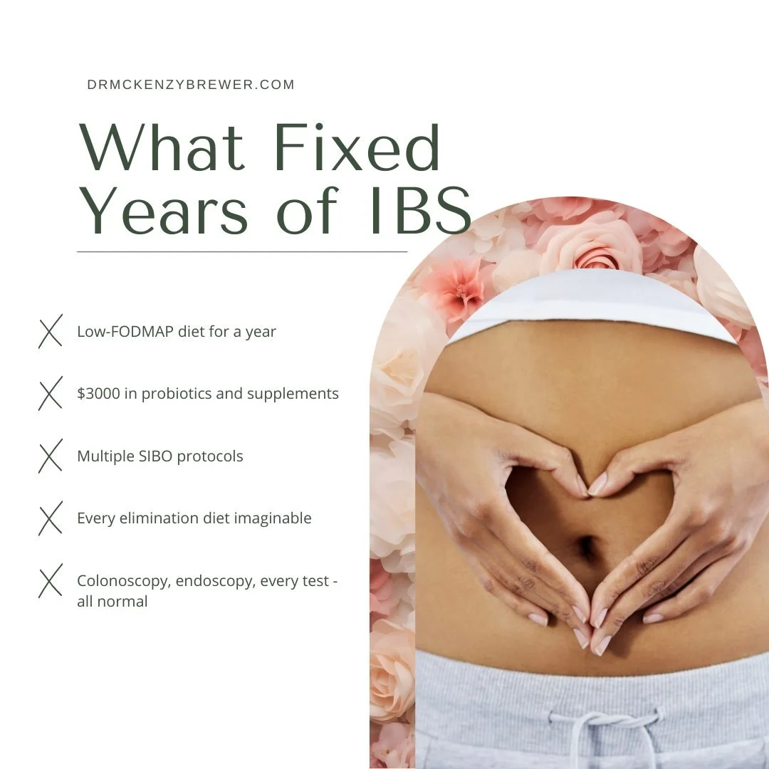 I had IBS for years. Tried everything. Here's what actually fixed it:
❌ Low-FODMAP diet for a year
❌ $3,000+ in probiotics and supplements
❌ Multiple SIBO protocols
❌ Every elimination diet imaginable
❌ Colonoscopy, endoscopy, every test (all "n