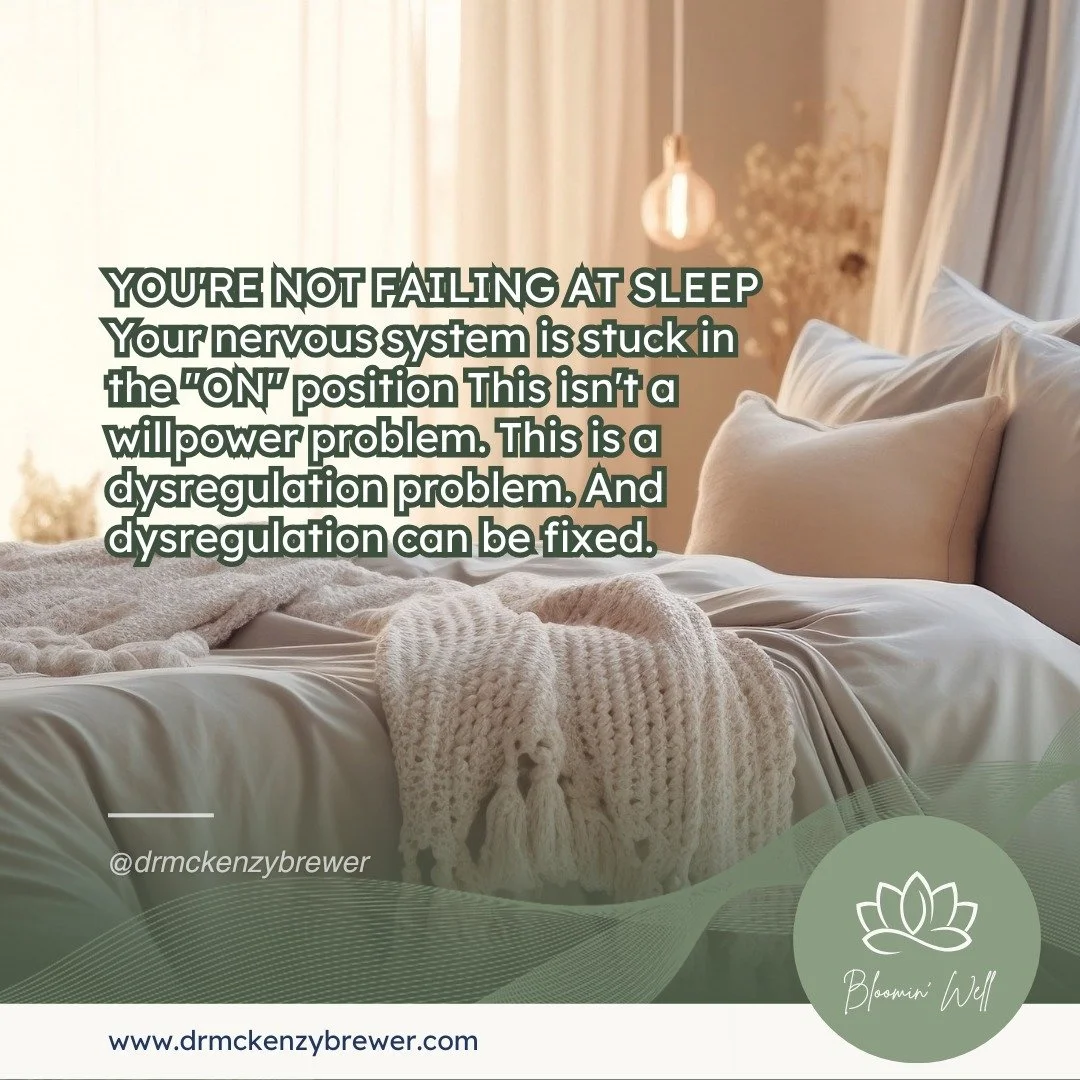 If you can't sleep, can't relax, can't rest, even when you try:

This isn't laziness.
This isn't a lack of willpower.
This is nervous system dysregulation.

And it's not your fault.

Every time you think "I should be able to sleep," you're 