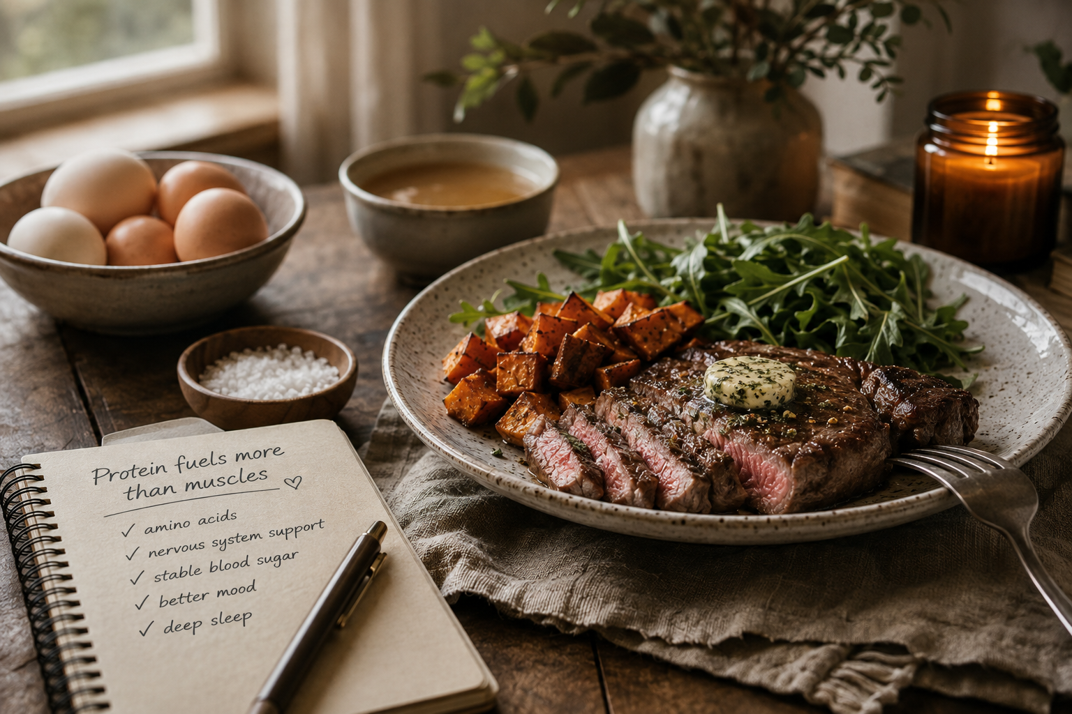 Why High Protein Calms Anxiety: What's Actually Happening When You Feel Better After Eating Steak